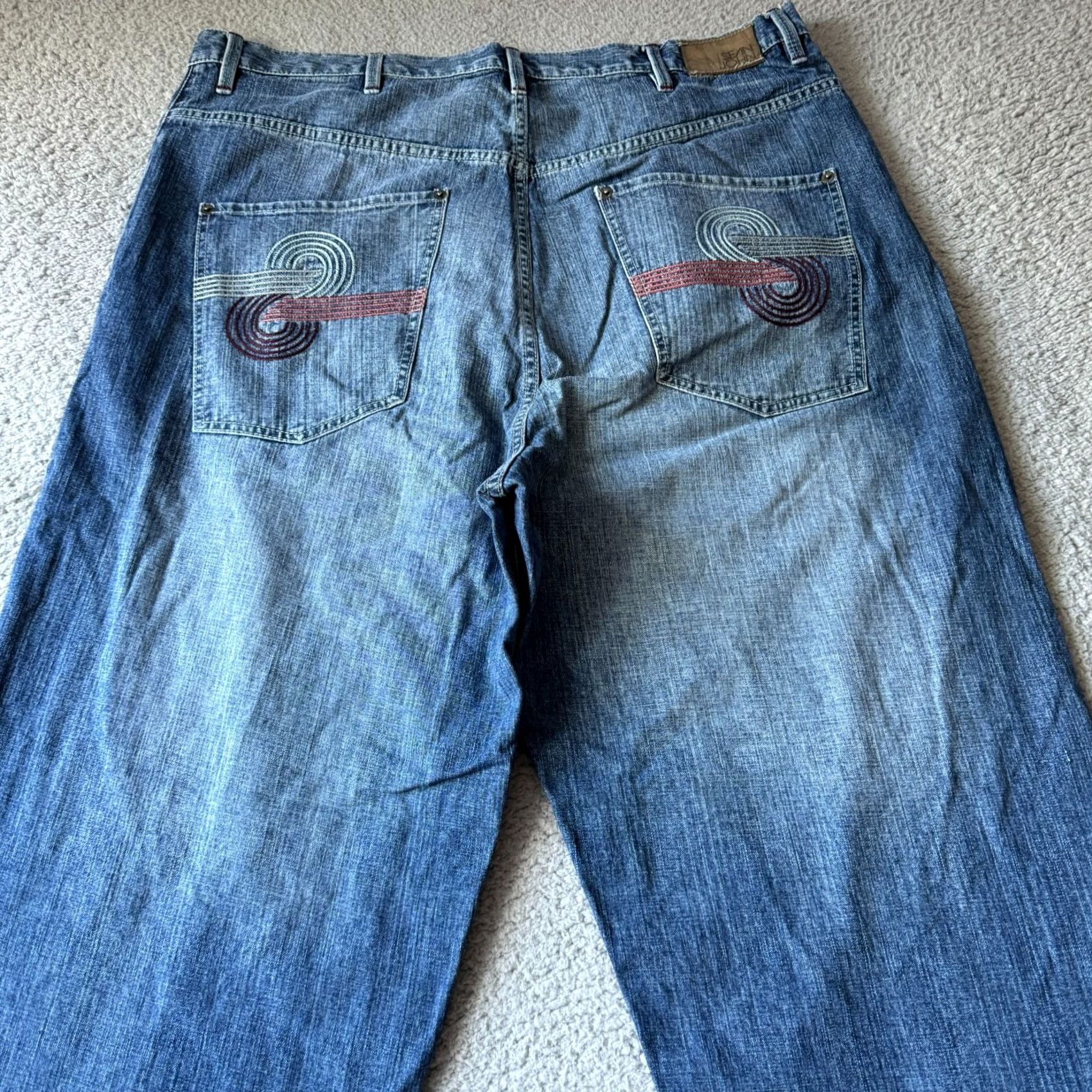 Sean John VINTAGE Sean John Jeans Mens 42 T Tall Blue Denim Straight Loose Hip Hop Grunge Special: 90s Theme Size US 42 / EU 58 - 6 Thumbnail