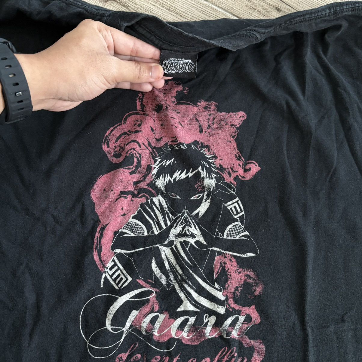 Anime Vintage Gaara Naruto T Size US XL / EU 56 / 4 - 3 Thumbnail