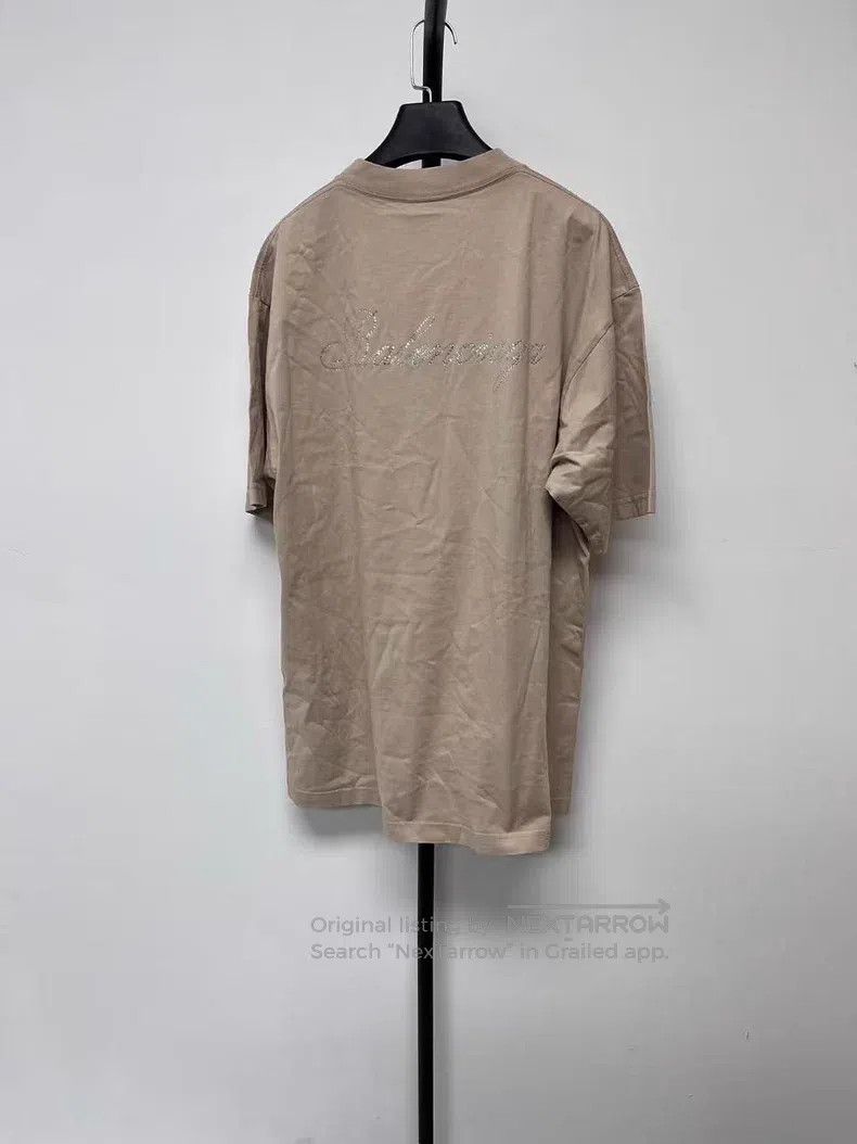 Balenciaga Balenciaga Letter Diamond Encrusted Round Neck Straight Sl Size XS / US 0-2 / IT 36-38 - 1 Thumbnail