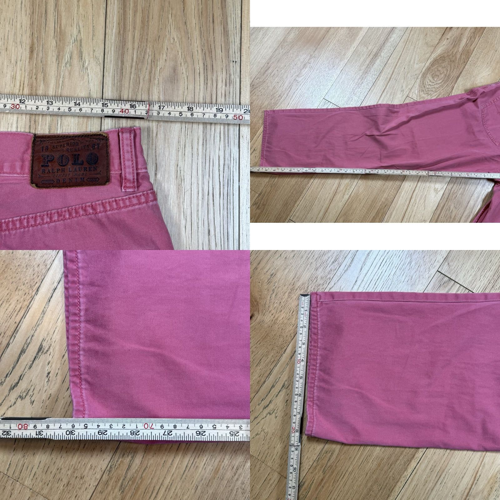Polo Ralph Lauren VINTAGE Polo Ralph Lauren Jeans Mens 32x30 Pink Straight Fit Slimming Light Wash Straight Mens Size US XS / EU 42 / 0 - 8 Thumbnail