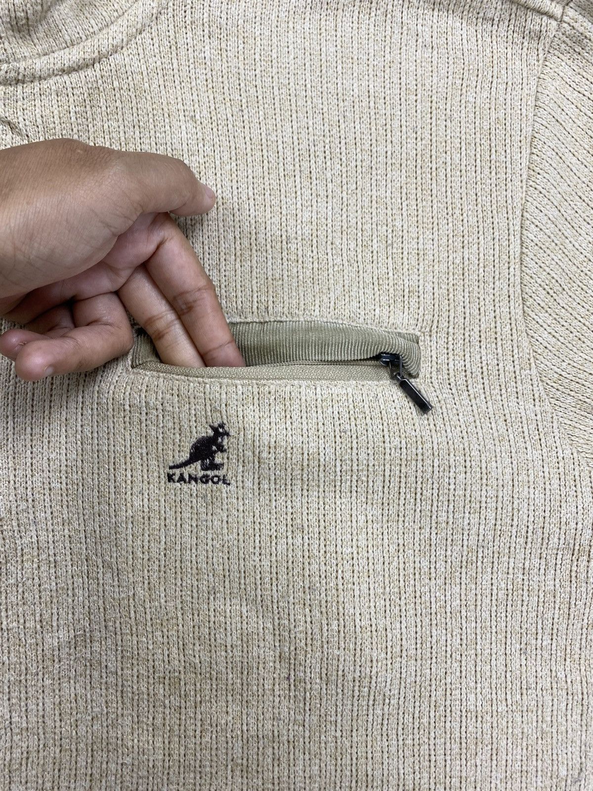 Kangol × Vintage Vintage 90s Kangol Embroidery Logo Halfzipper Sweatshirt Size US M / EU 48-50 / 2 - 6 Thumbnail