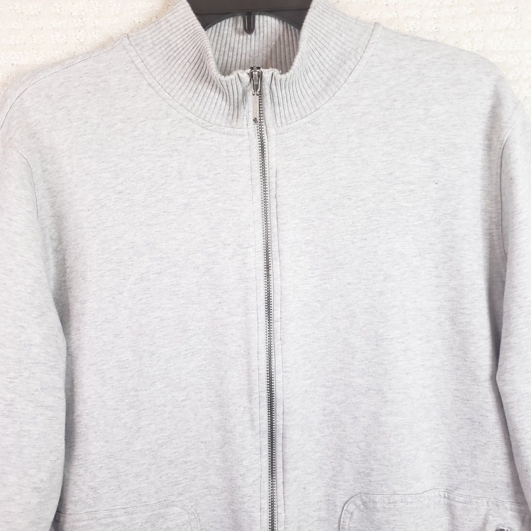 Ralph Lauren Lauren Ralph Lauren Active Jacket Womens XL Gray Jersey Full Zip Mock Collar Jacket Size XL / US 12-14 / IT 48-50 - 3 Thumbnail