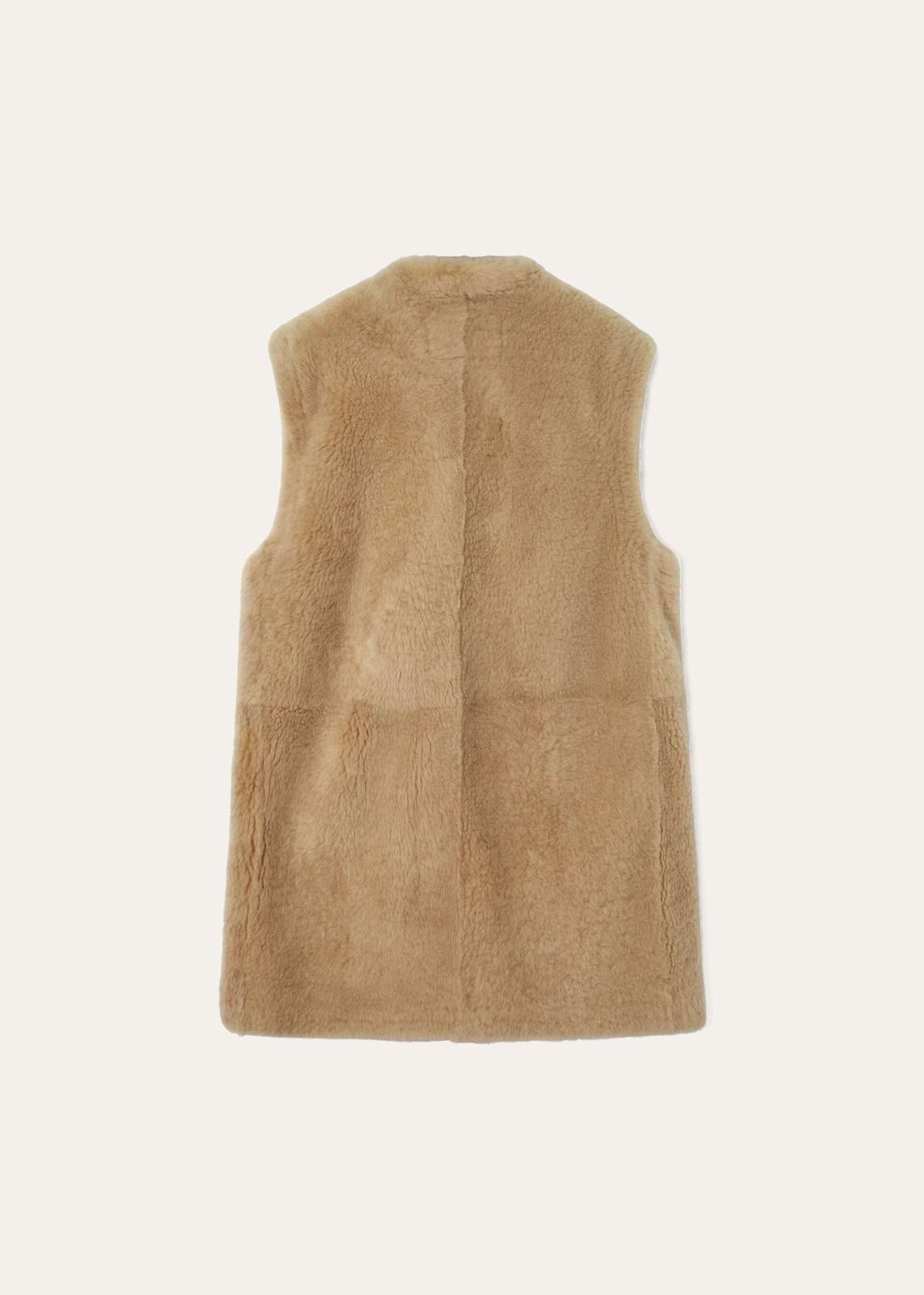 Loro Piana o1srvl11e1124 Cloud Shearling Vest in Beige Size XS / US 0-2 / IT 36-38 - 2 Thumbnail