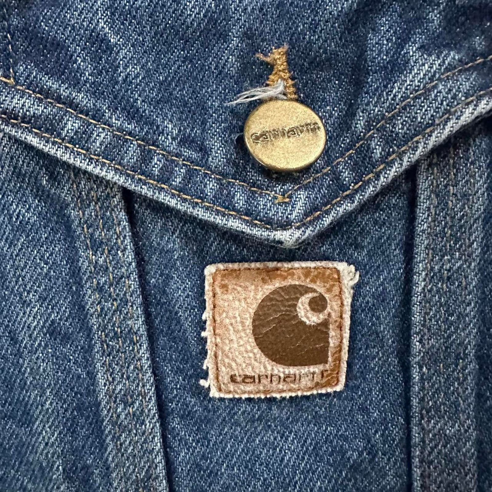 Carhartt 90s Carhartt Denim Trucker Jacket Button Up size 2XL Tall Size US XXL / EU 58 / 5 - 3 Thumbnail
