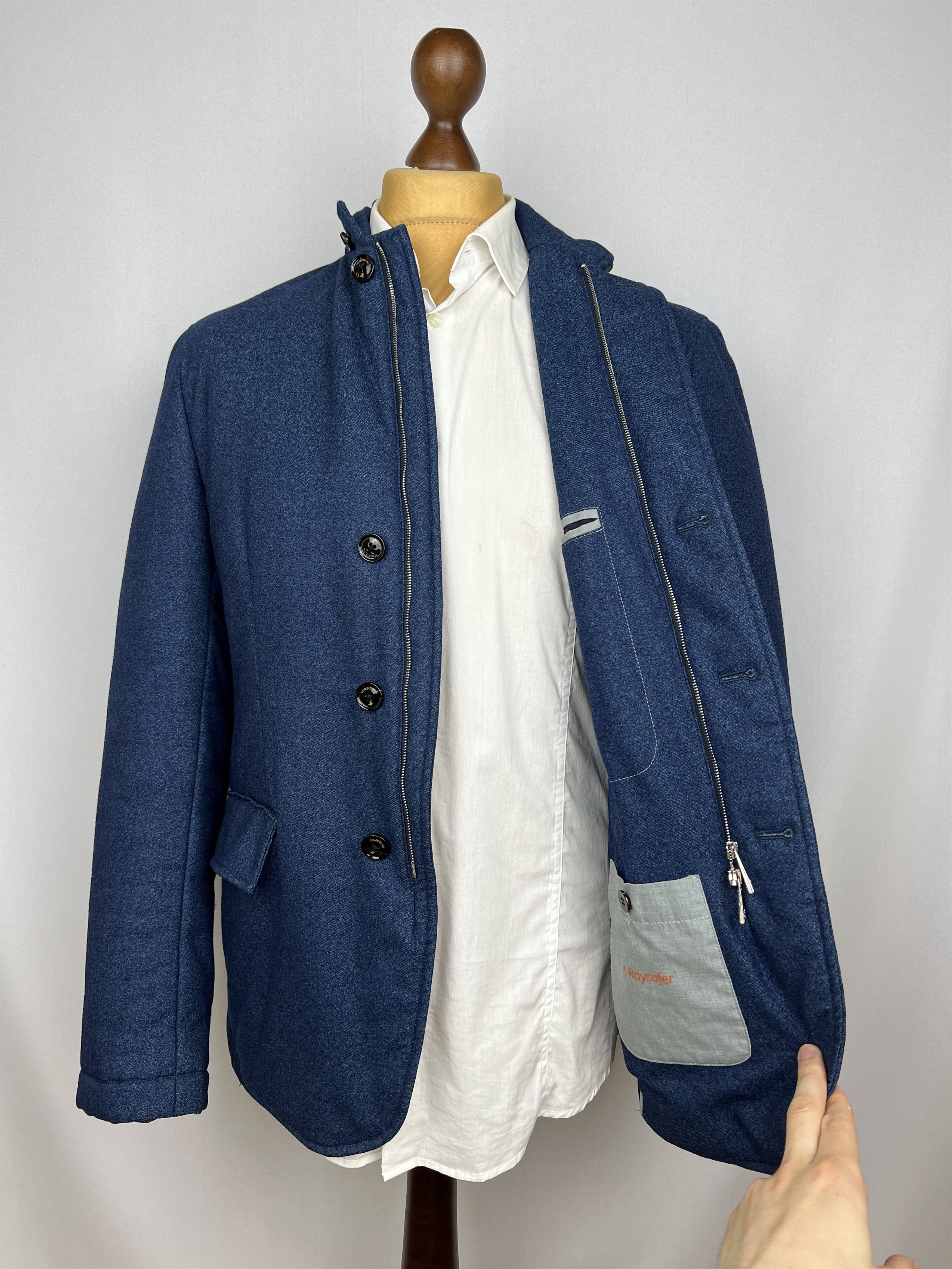 Tombolini x Vitale Barberis Pure Wool Insulated Blazer-Type Jacket Size US L / EU 52-54 / 3 - 8 Thumbnail