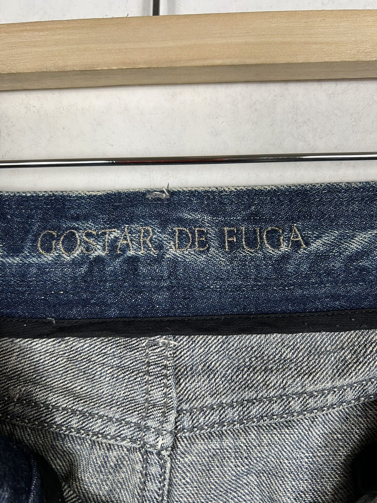 GOSTAR DE FUGA 🔥 GOSTAR DE FUGA DISTRESS DYED BROKEN DENIM JEANS SLIM FIT Size US 30 / EU 46 - 14 Thumbnail
