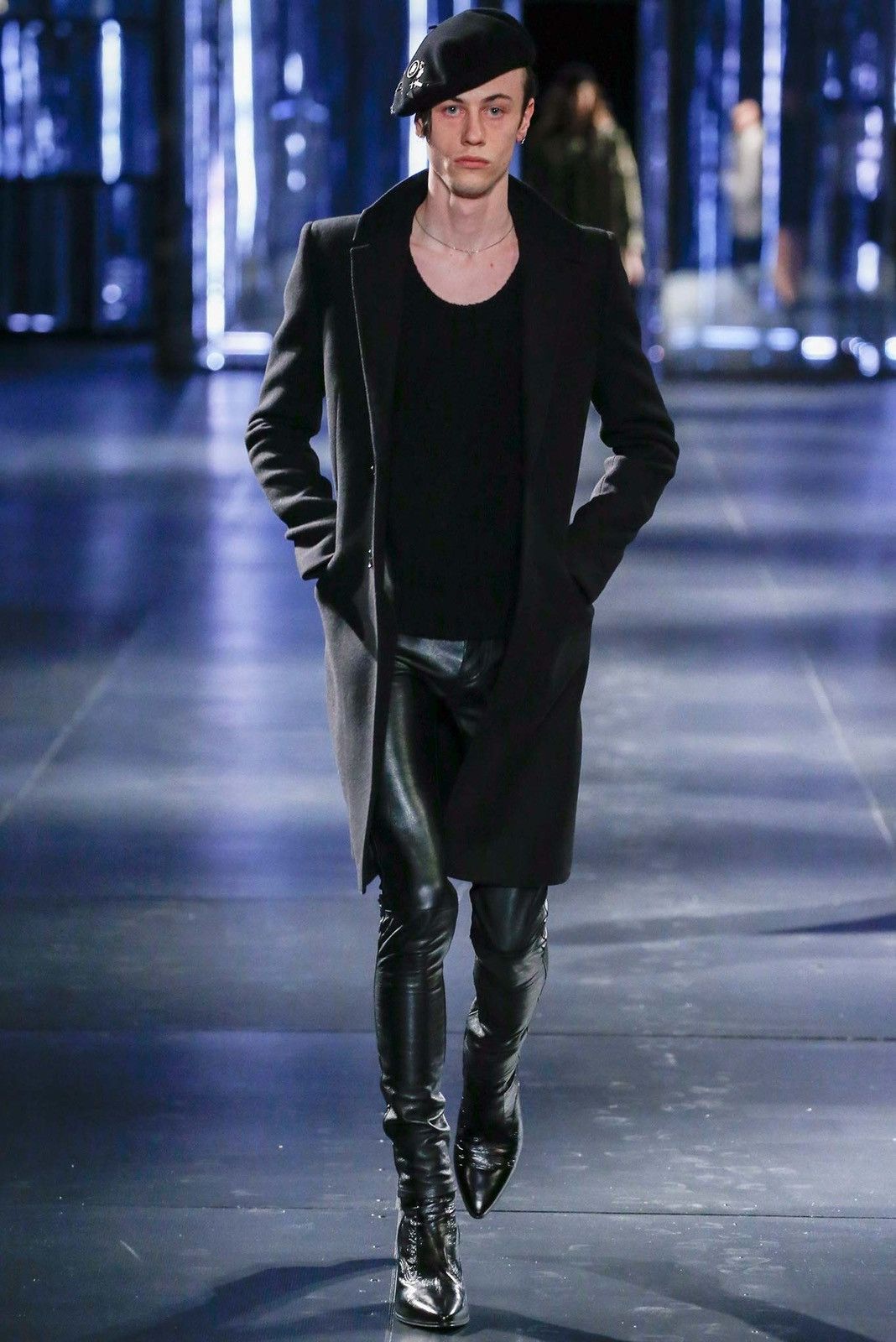 Saint Laurent Paris Saint laurent fw15 leather collar coat hedi slimane Size US S / EU 44-46 / 1 - 2 Thumbnail