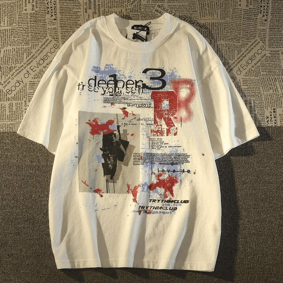 Vintage Grafitty Printed Style Size US M / EU 48-50 / 2 - 2 Thumbnail