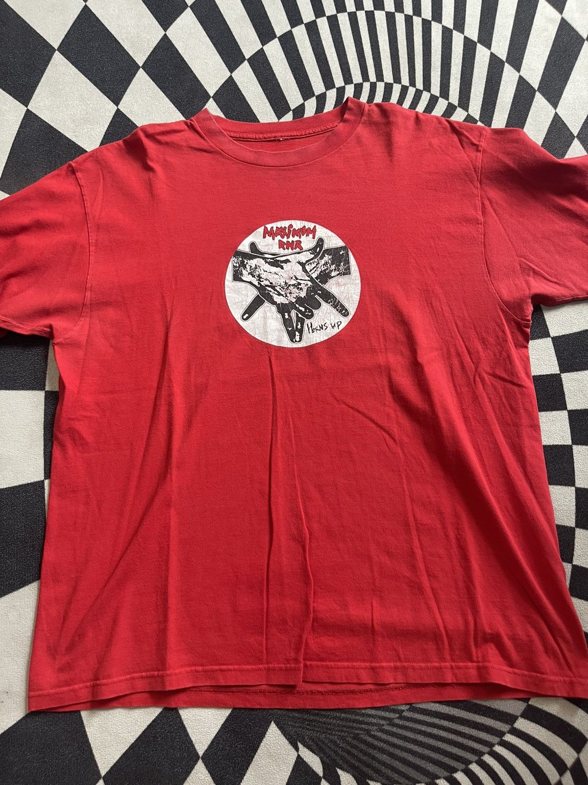 Band Tees Vintage Maximum RNR "Horns Up" Punk Rock Band Tee Size US XL / EU 56 / 4 - 2 Thumbnail