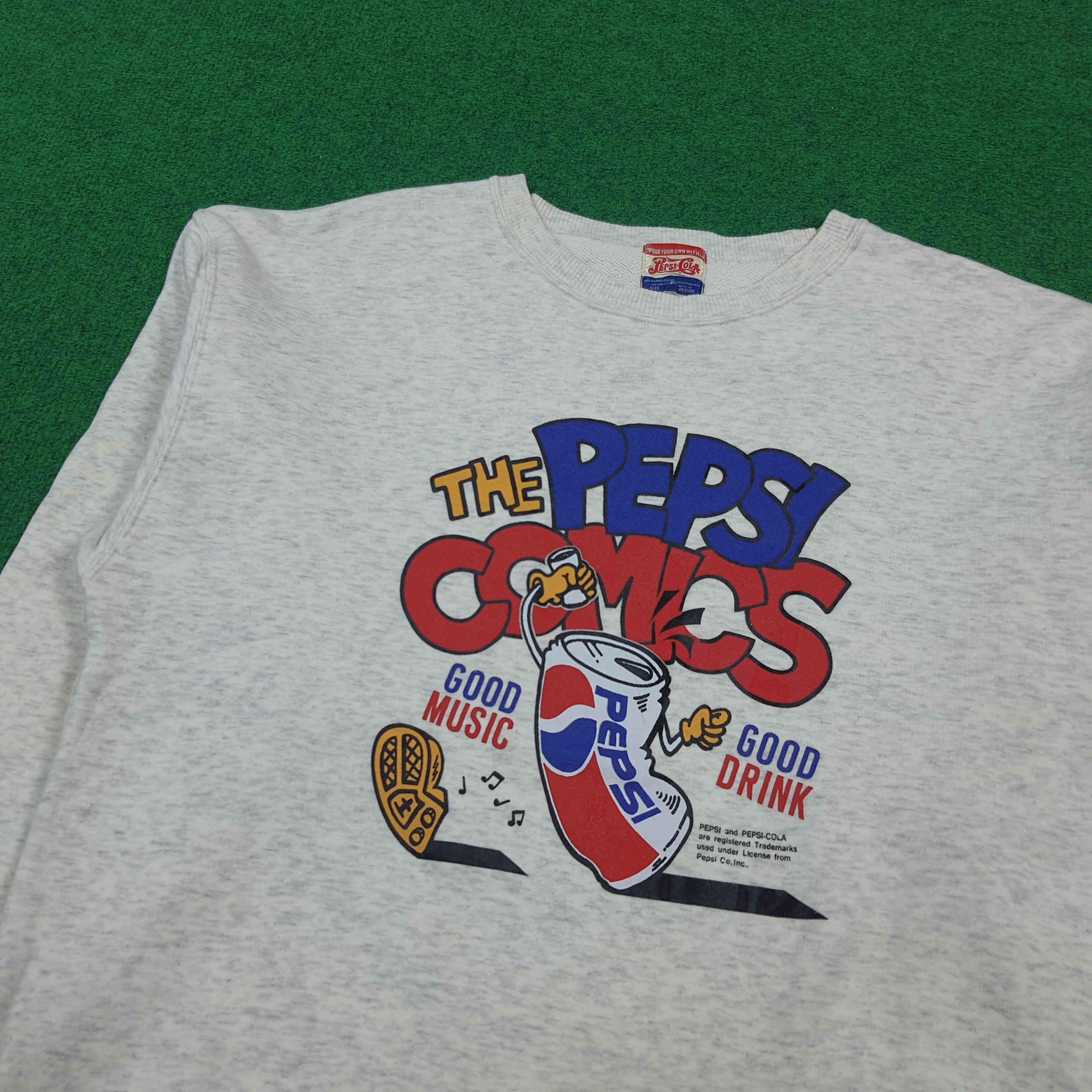 Pepsi Vintage 90s Retro Pepsi Cola Comics Sweatshirt C306N1 Size US S / EU 44-46 / 1 - 2 Thumbnail