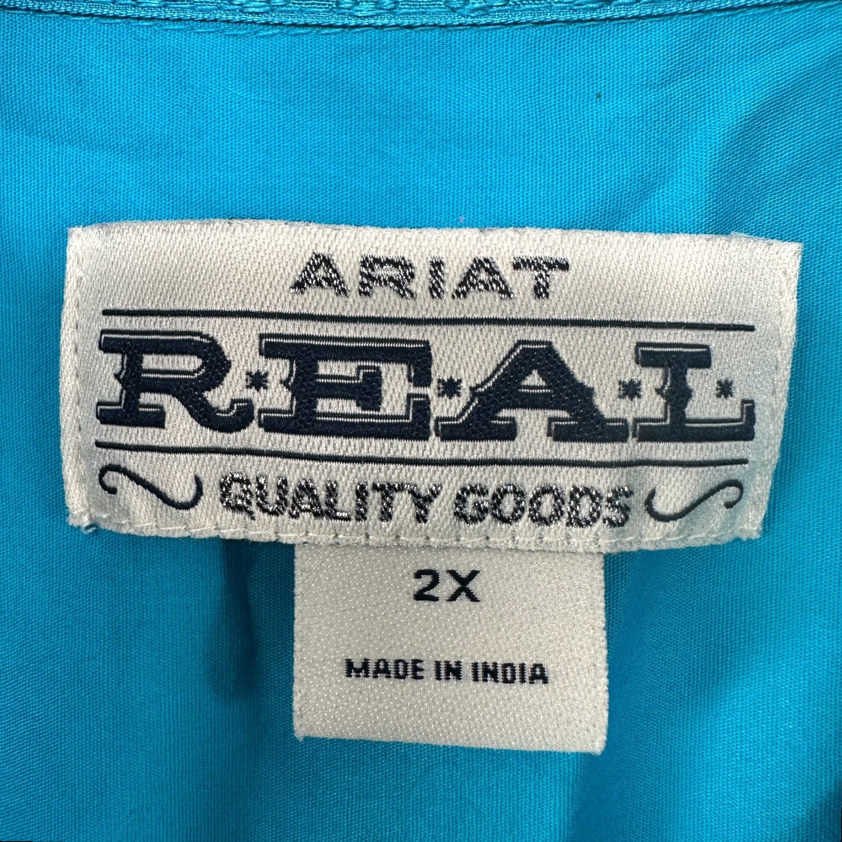 Ariat Ariat Shirt Womens 2X Blue Button-Up Long Sleeve Cotton Spandex Solid Western Pocketed Size 2X Womens Women Size XXL / US 16-18 / IT 52-54 - 4 Thumbnail