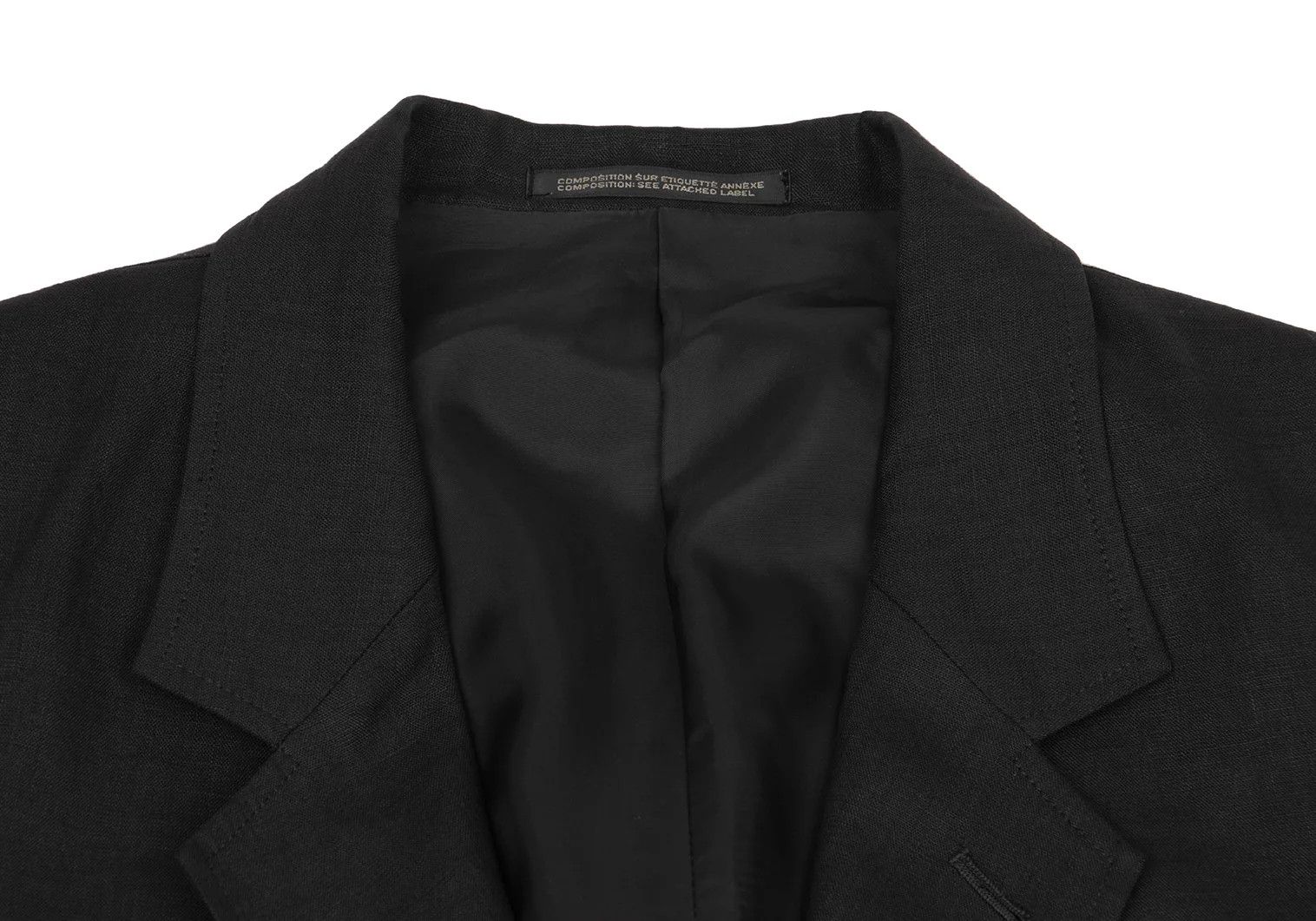 Yohji Yamamoto Yohji Yamamoto Linen Tailored Jacket Black 2 Size US M / EU 48-50 / 2 - 3 Thumbnail