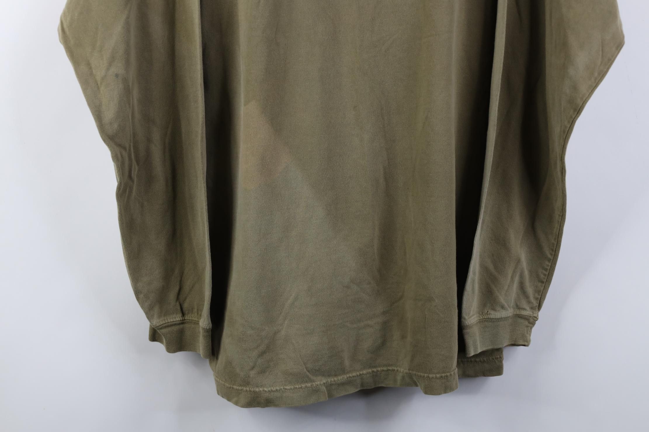 Vintage Vintage 90s Streetwear Cotton Long Sleeve T-Shirt Olive Size US L / EU 52-54 / 3 - 3 Thumbnail