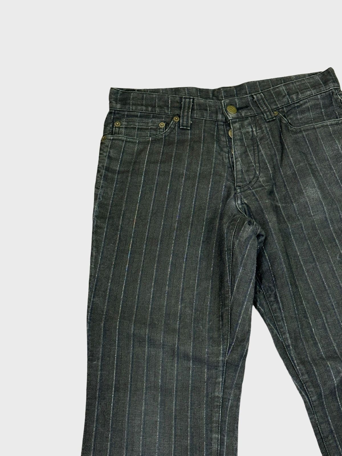 Tornado Mart FLARED TORNADO MART STRIPED BOOTCUT DENIM Size US 28 / EU 44 - 4 Thumbnail