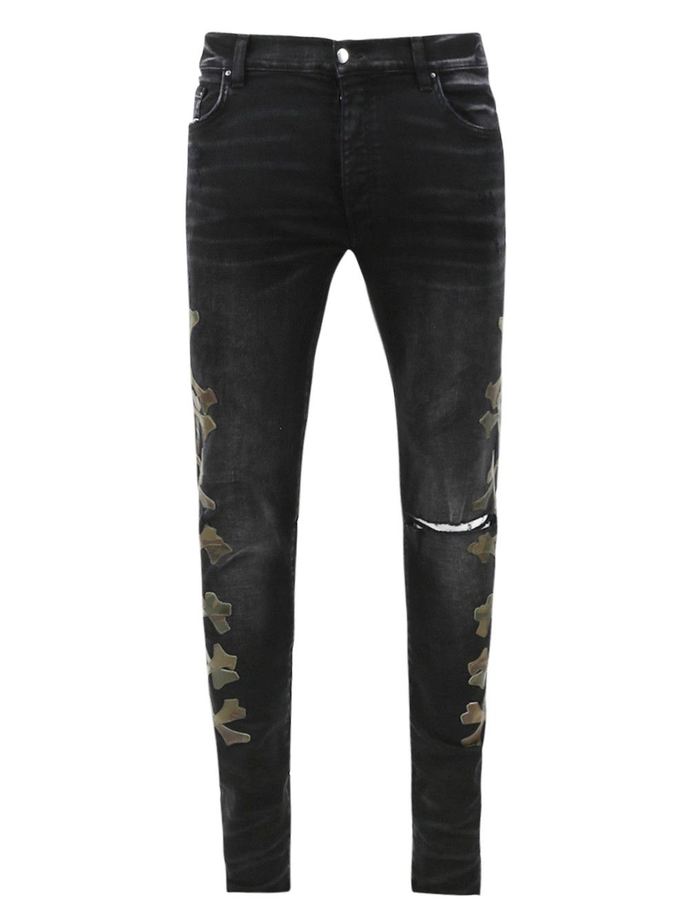 o1gr1nt0824 Camo Bones Jeans in Aged Black