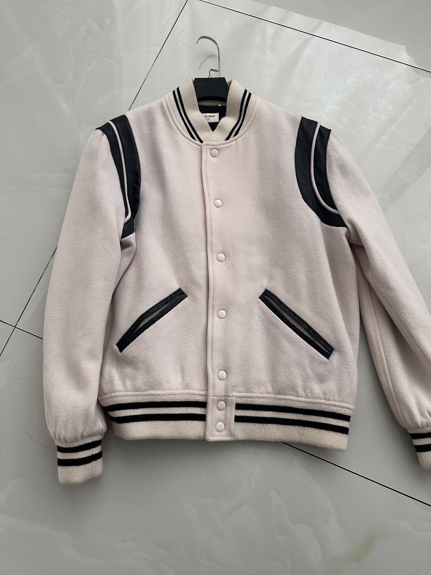 Saint Laurent Paris Saint Laurent 22FW White Black Jacket Size US L / EU 52-54 / 3 - 1 Thumbnail