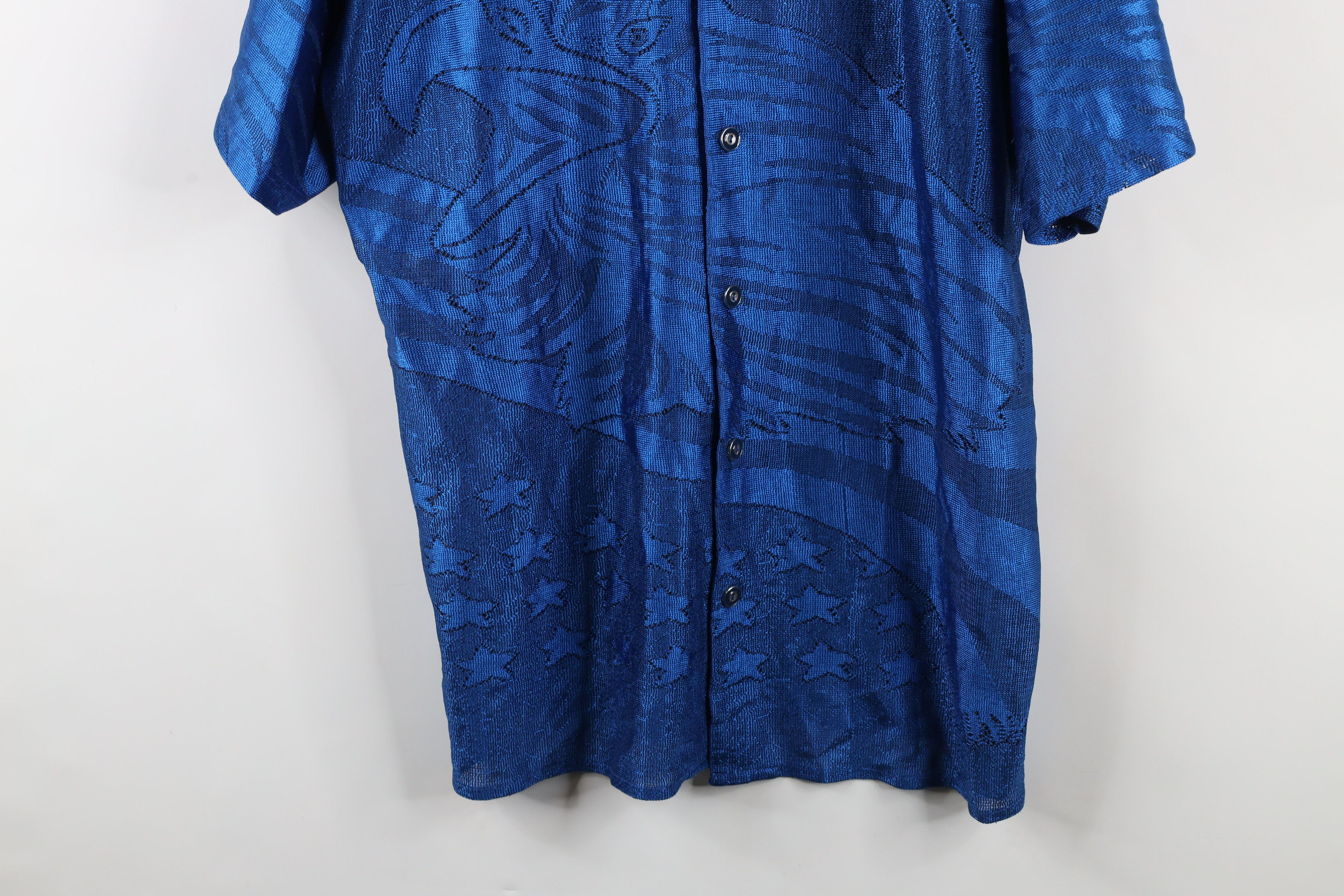 Vintage Vintage 90s Y2K Streetwear All Over Print Knit Button Shirt Size US XXL / EU 58 / 5 - 3 Thumbnail