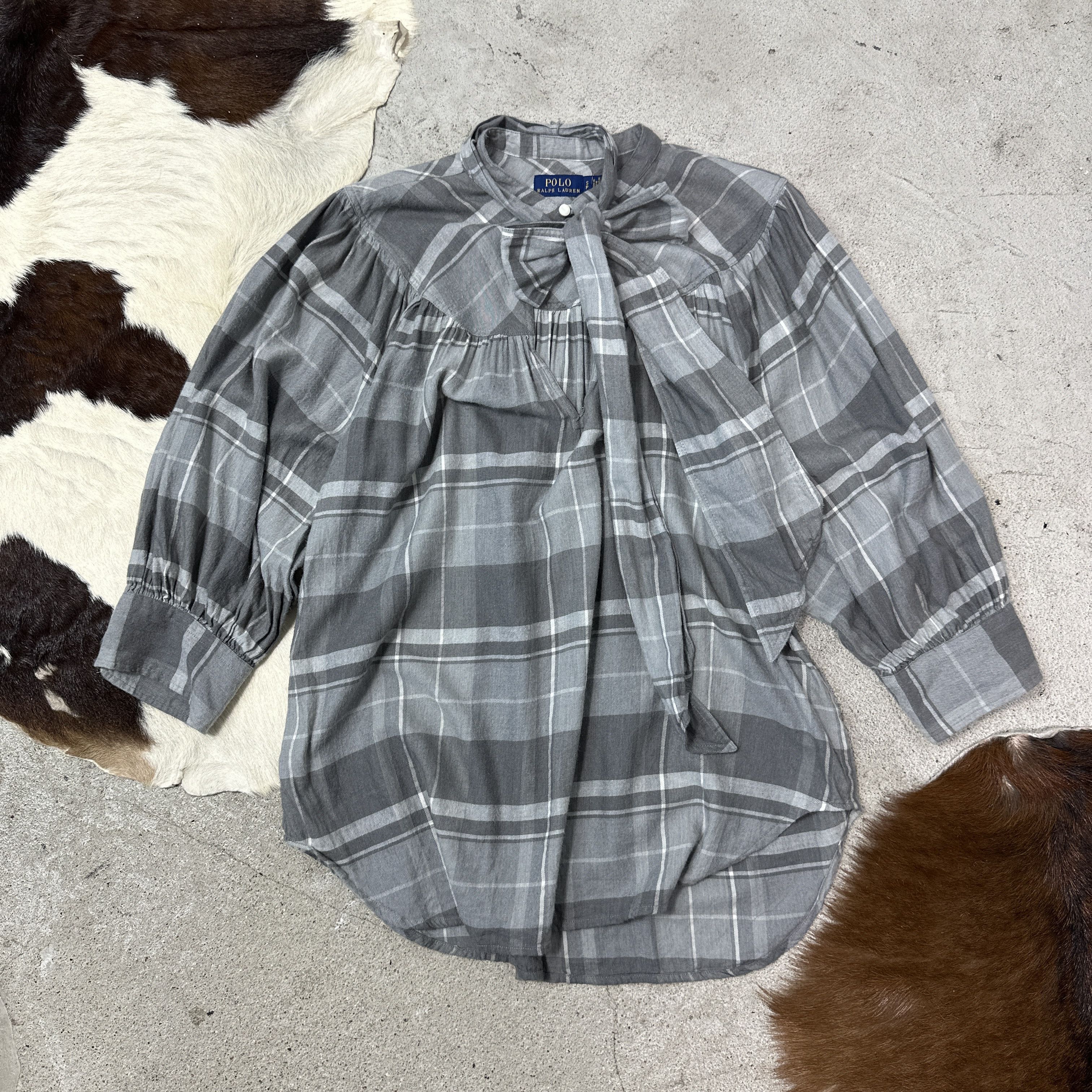 Polo Ralph Lauren Vintage Old Money Tartan Polo Ralph Lauren Tunic Shirt Y2K Size S / US 4 / IT 40 - 10 Thumbnail
