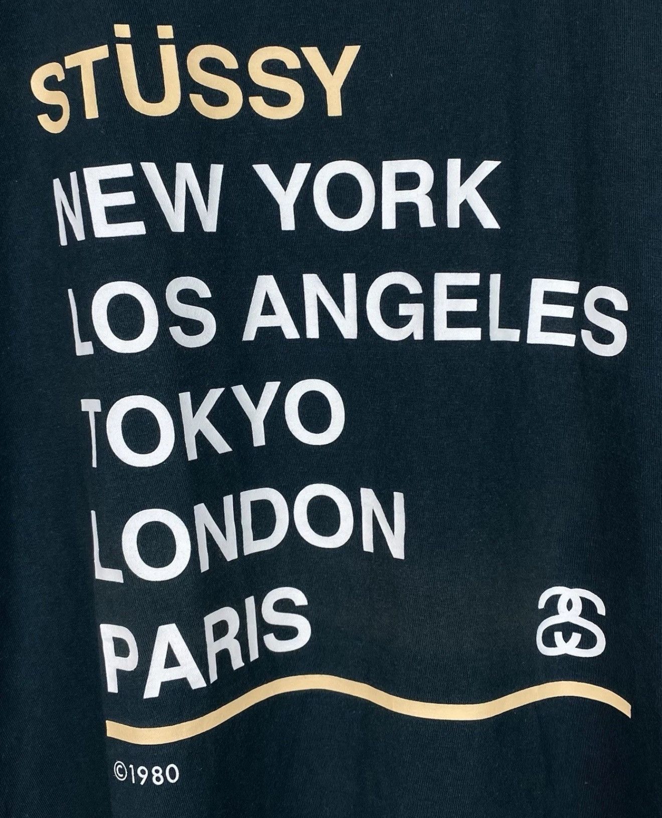Stussy Stussy 1980 Crew Neck T-shirt Black Blue Top Skate Gang City Size US M / EU 48-50 / 2 - 2 Thumbnail