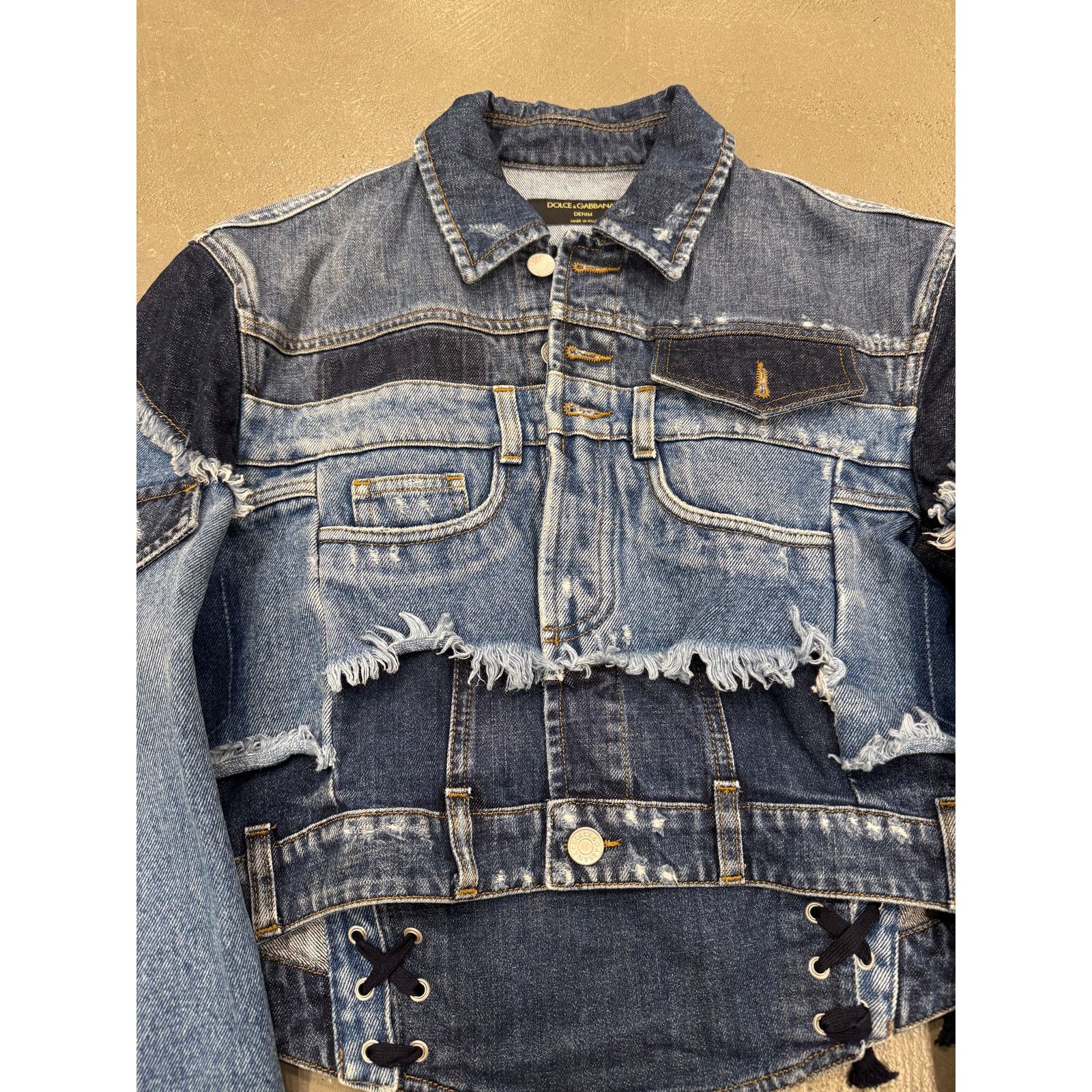 Dolce & Gabbana 2010s Dolce & Gabbana patchwork reconstructed denim jacket Size S / US 4 / IT 40 - 3 Thumbnail