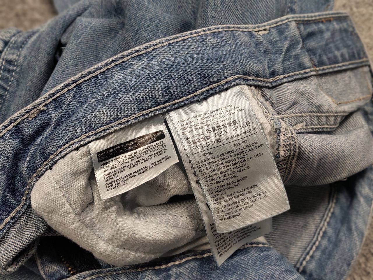 Levi's Levis Tapered Carpenter Antifreze washed denim vintage jeans Size US 29 - 10 Thumbnail