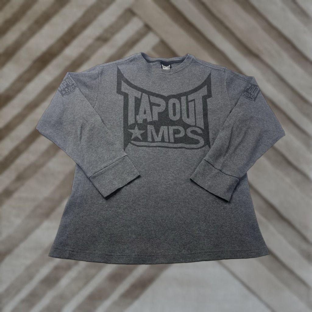 Tapout VINTAGE Tapout MPS Thermal Mens XL Gray Waffle Knit Shirt Logo 90s Sports UFC MMA Crew Neck Long Sleeve Mens T-Shirt Size US XL / EU 56 / 4 - 1 Thumbnail