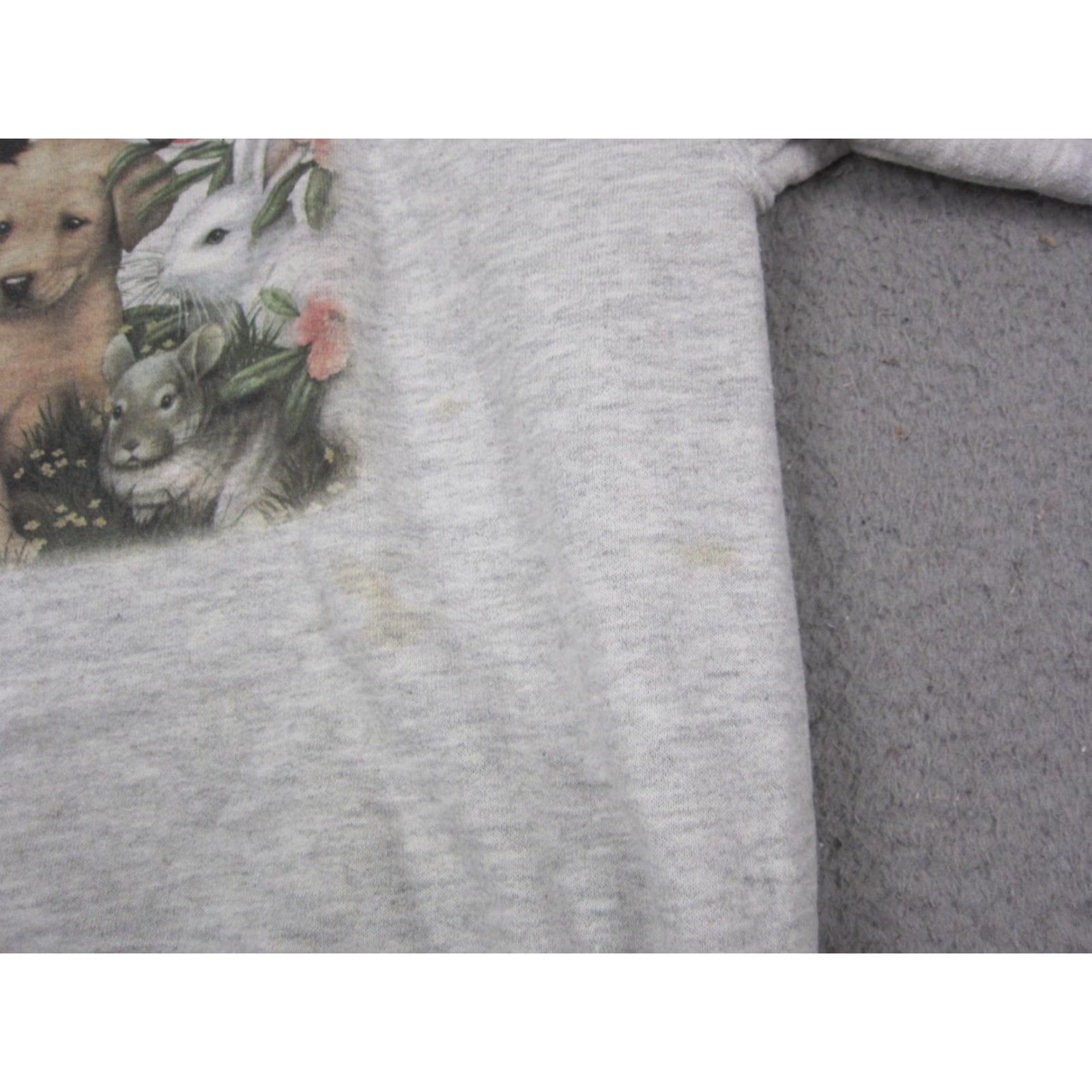 Jerzees VINTAGE Jerzees Sweatshirt Mens S Gray Graphic Print 90s Humane Society Animals Crew Neck Pullover Size US S / EU 44-46 / 1 - 5 Thumbnail