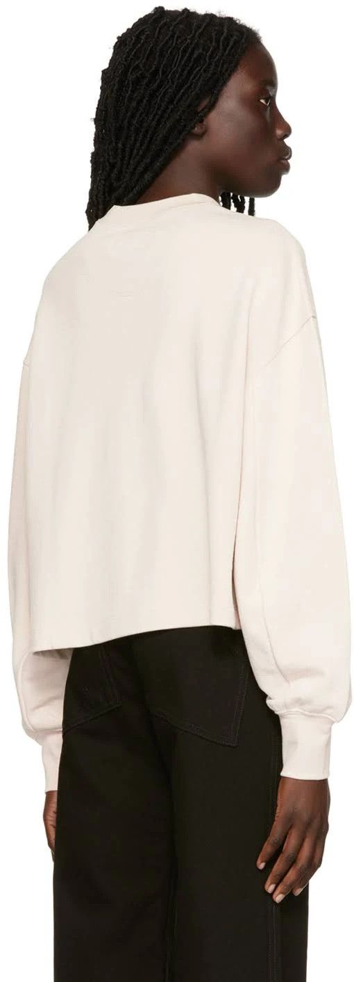 Eckhaus Latta o1mle0524 Cropped Sweatshirt in Cream Size XS / US 0-2 / IT 36-38 - 4 Thumbnail