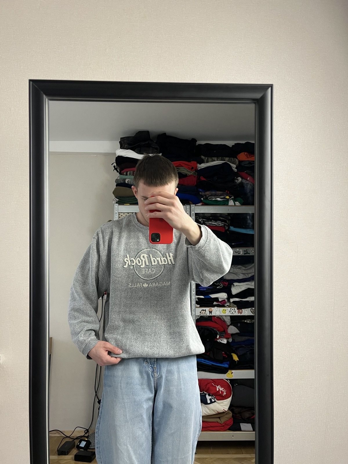 Hard Rock Cafe × Vintage Vintage 90’s Hard Rock Cafe Niagara Falls Baggy Sweatshirt Size US XL / EU 56 / 4 - 2 Thumbnail