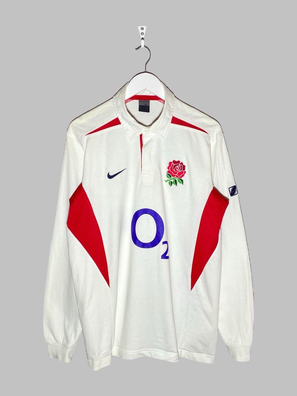 Nike Vintage Nike Rugby Shirt England White Size US L / EU 52-54 / 3 - 1 Thumbnail