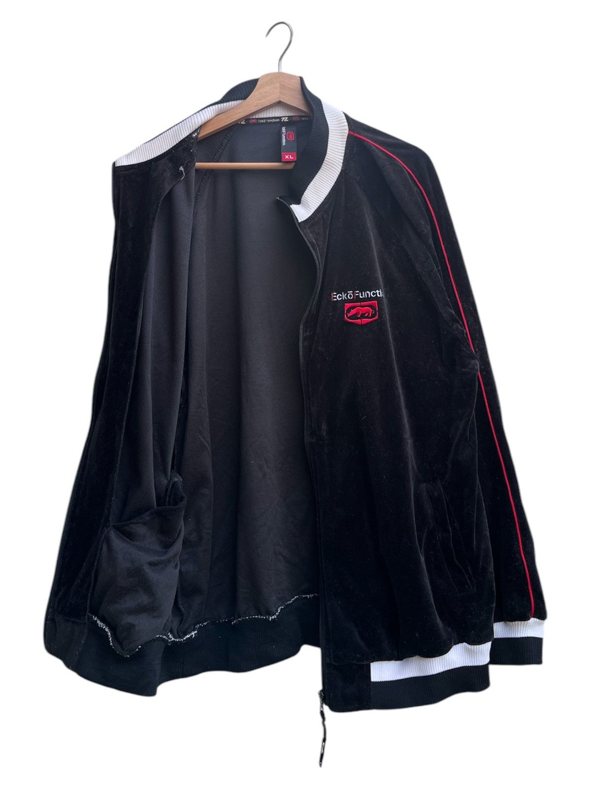Ecko Unltd. × JNCO × Marc Ecko Ecko Function Velour Track Jacket Black Size US XL / EU 56 / 4 - 4 Thumbnail