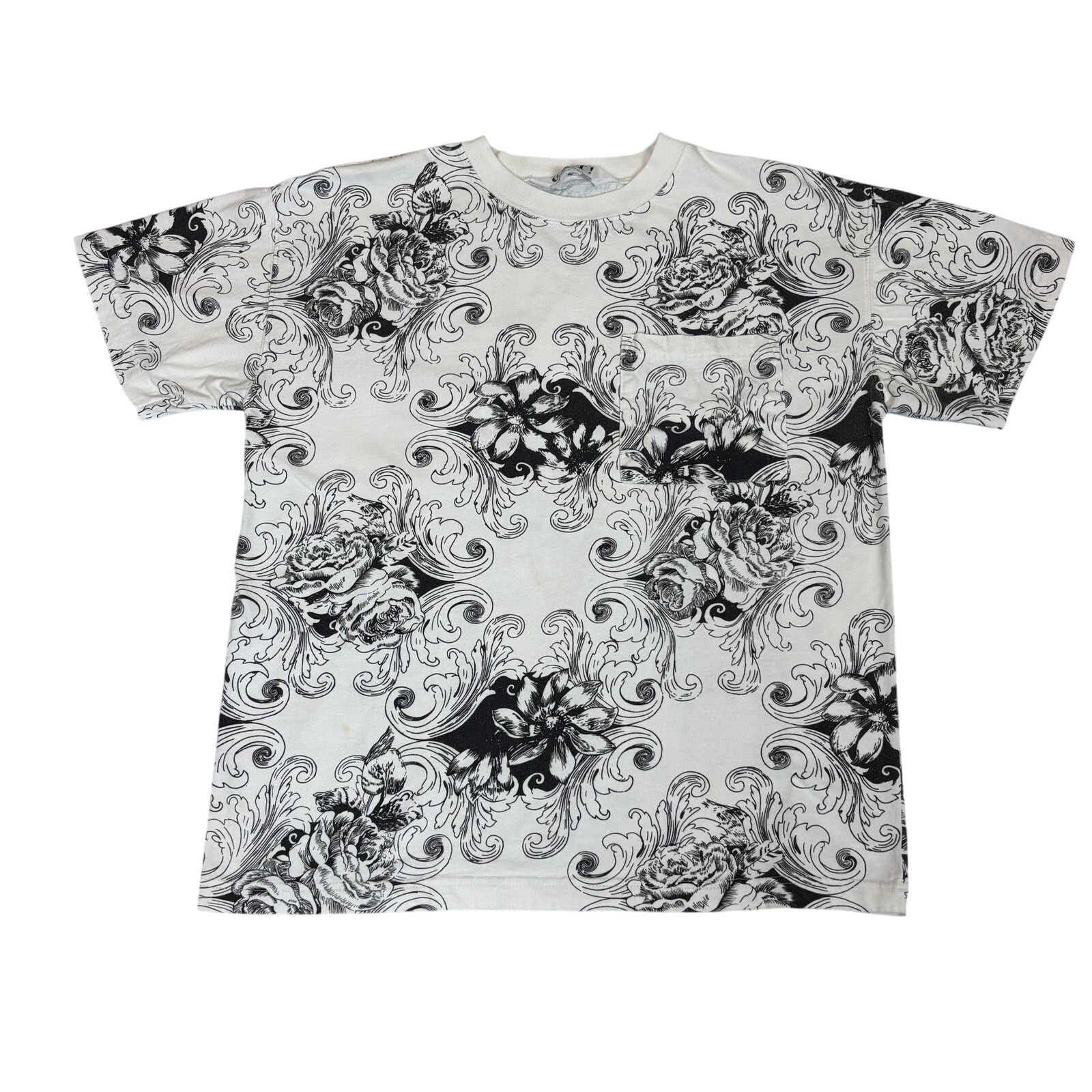 Vintage Vintage Get! Baroque Floral AOP Pocket Tee Shirt Men's 22x26 Size US M / EU 48-50 / 2 - 1 Thumbnail