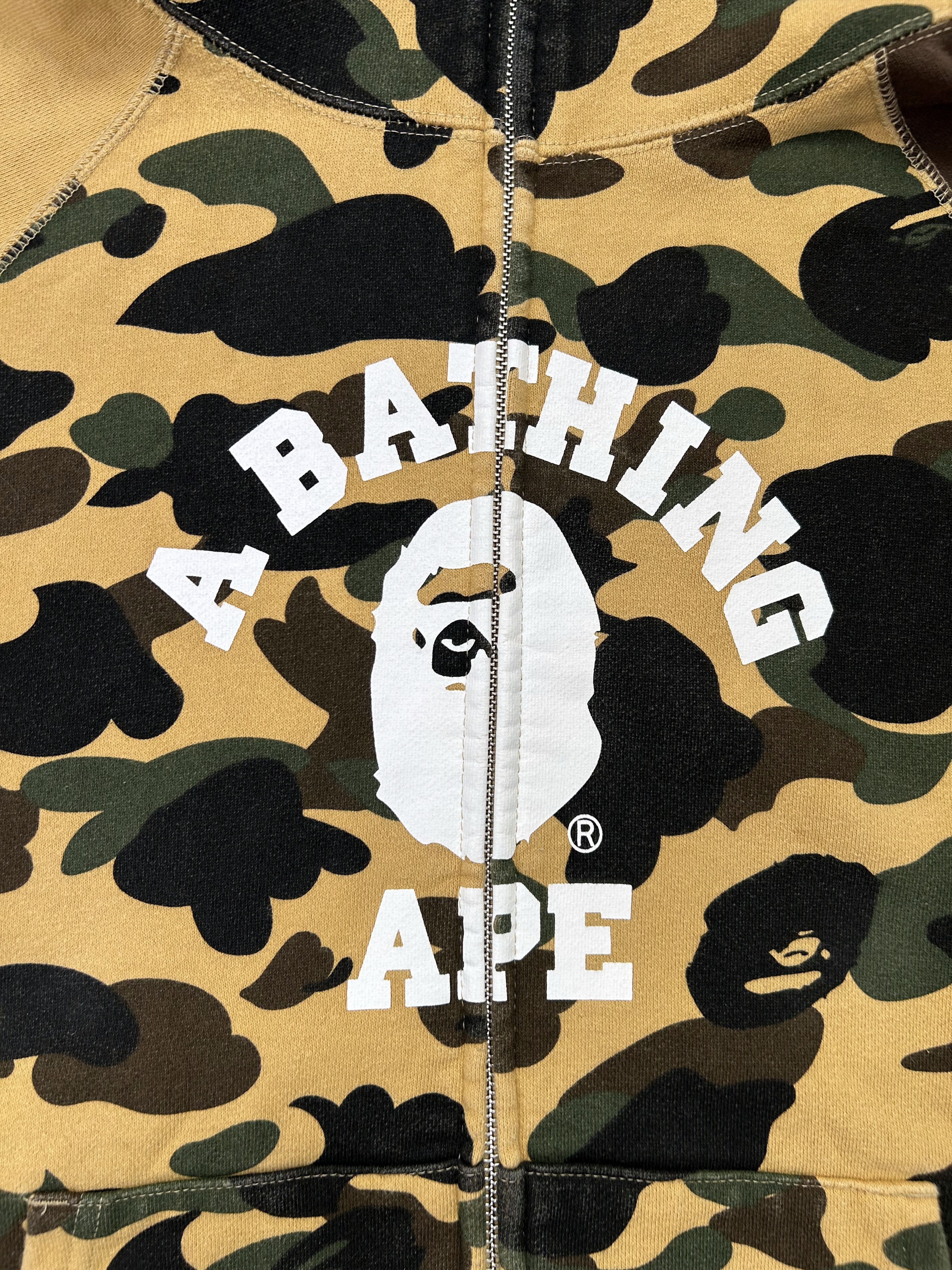 Bape BAPE 1st Camo Crazy College Full Zip Hoodie [Size L] Size US L / EU 52-54 / 3 - 3 Thumbnail