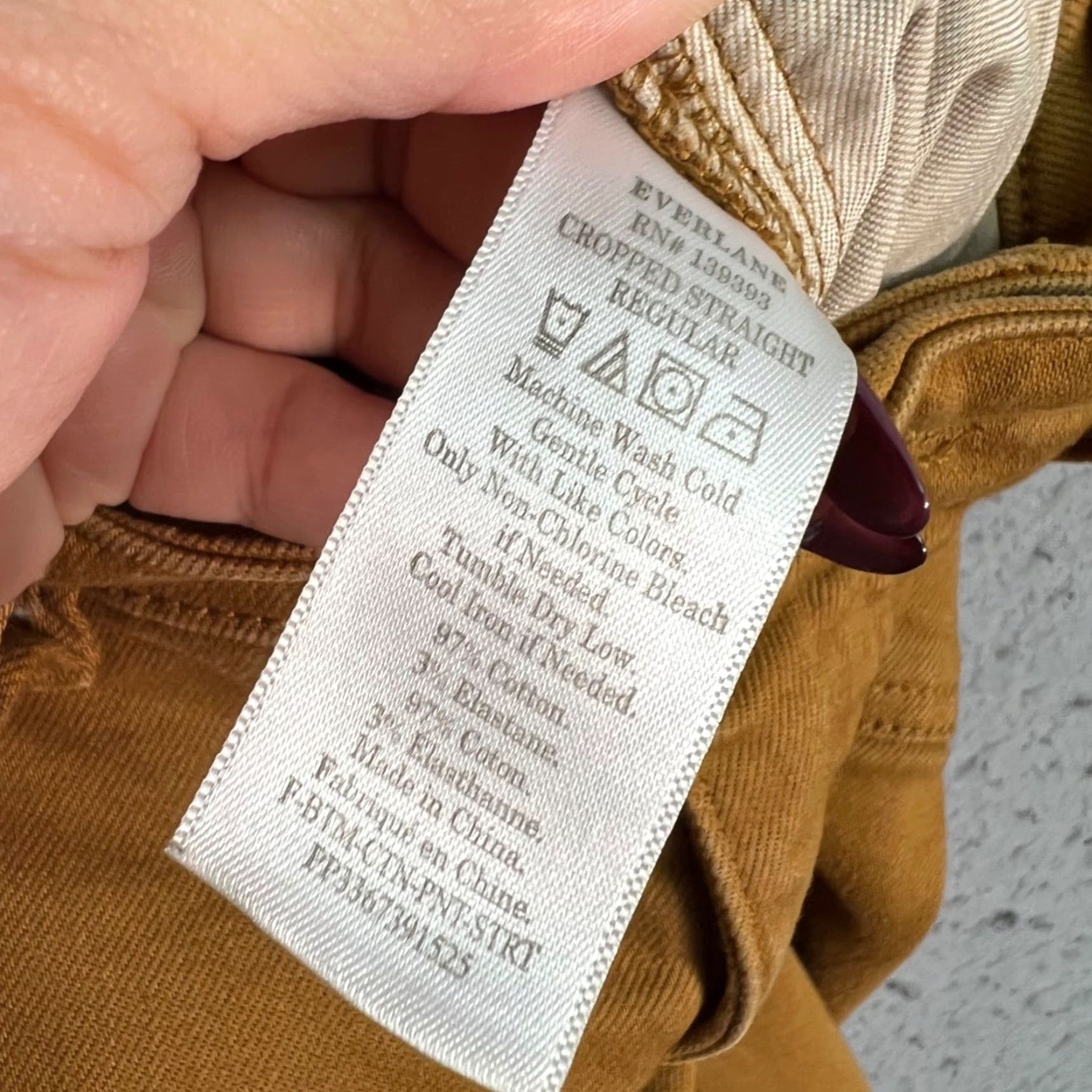 Everlane Everlane Pants Cropped Straight Womens Size 4 Brown Cotton Blend Chino High Rise Size 27" / US 4 / IT 40 - 4 Thumbnail