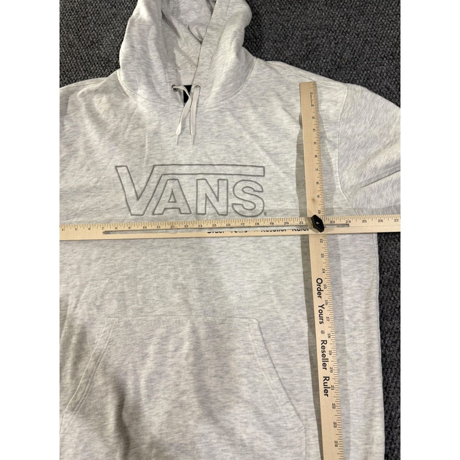 Vans VANS Hoodie Mens 2XL Gray Logo Pullover Fleece Sweatshirt Kangaroo Pocket Size US XXL / EU 58 / 5 - 4 Thumbnail