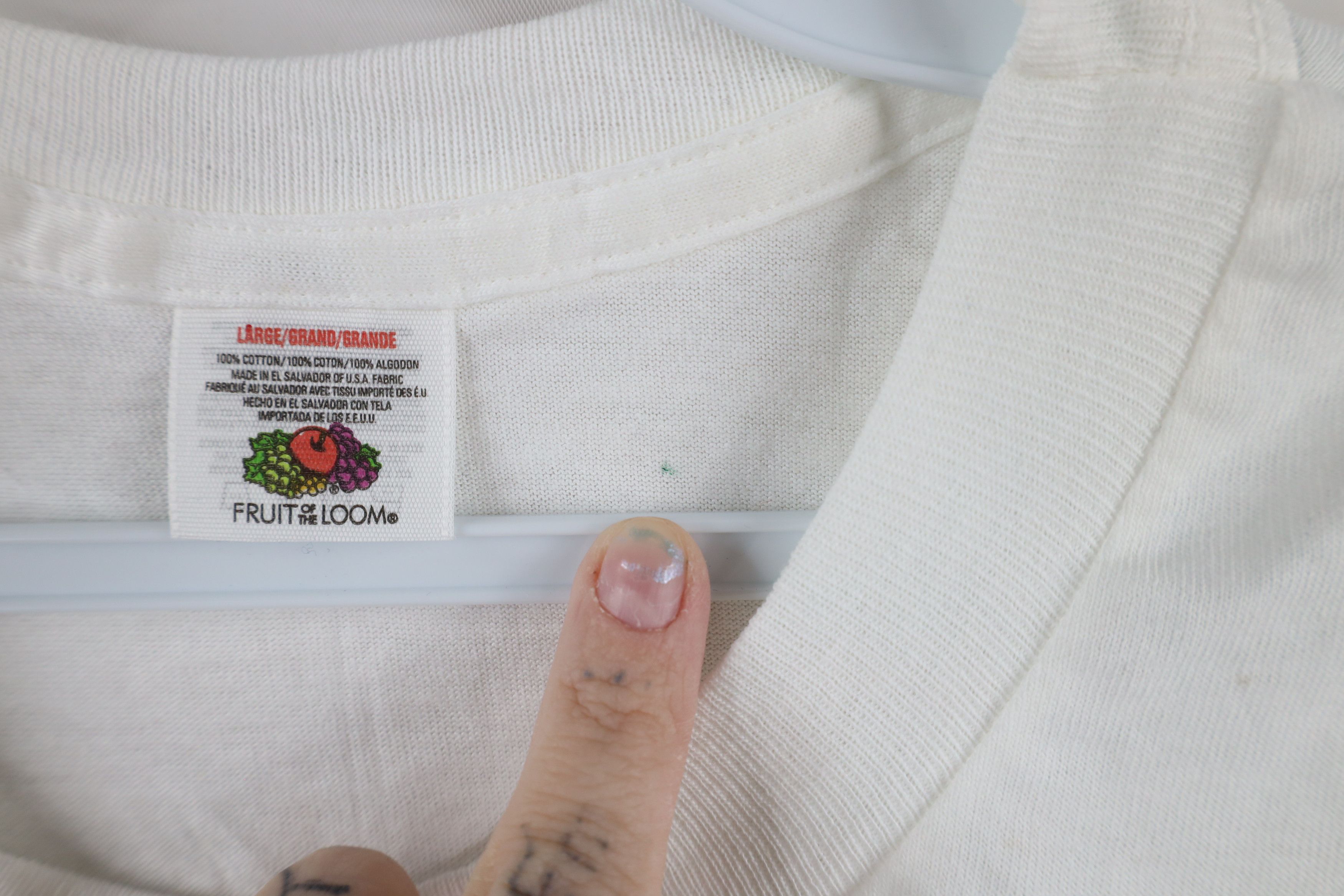 Vintage Vintage 90s Streetwear Cotton Short Sleeve T-Shirt White Size US L / EU 52-54 / 3 - 5 Thumbnail