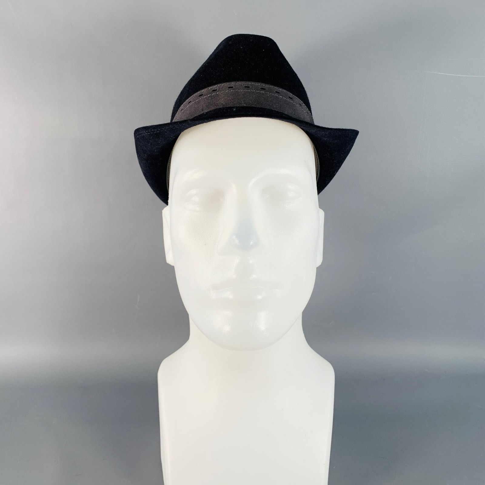 Other MARLOW Black Charcoal Wool Felt Trilby Fedora Hat Size ONE SIZE - 3 Thumbnail