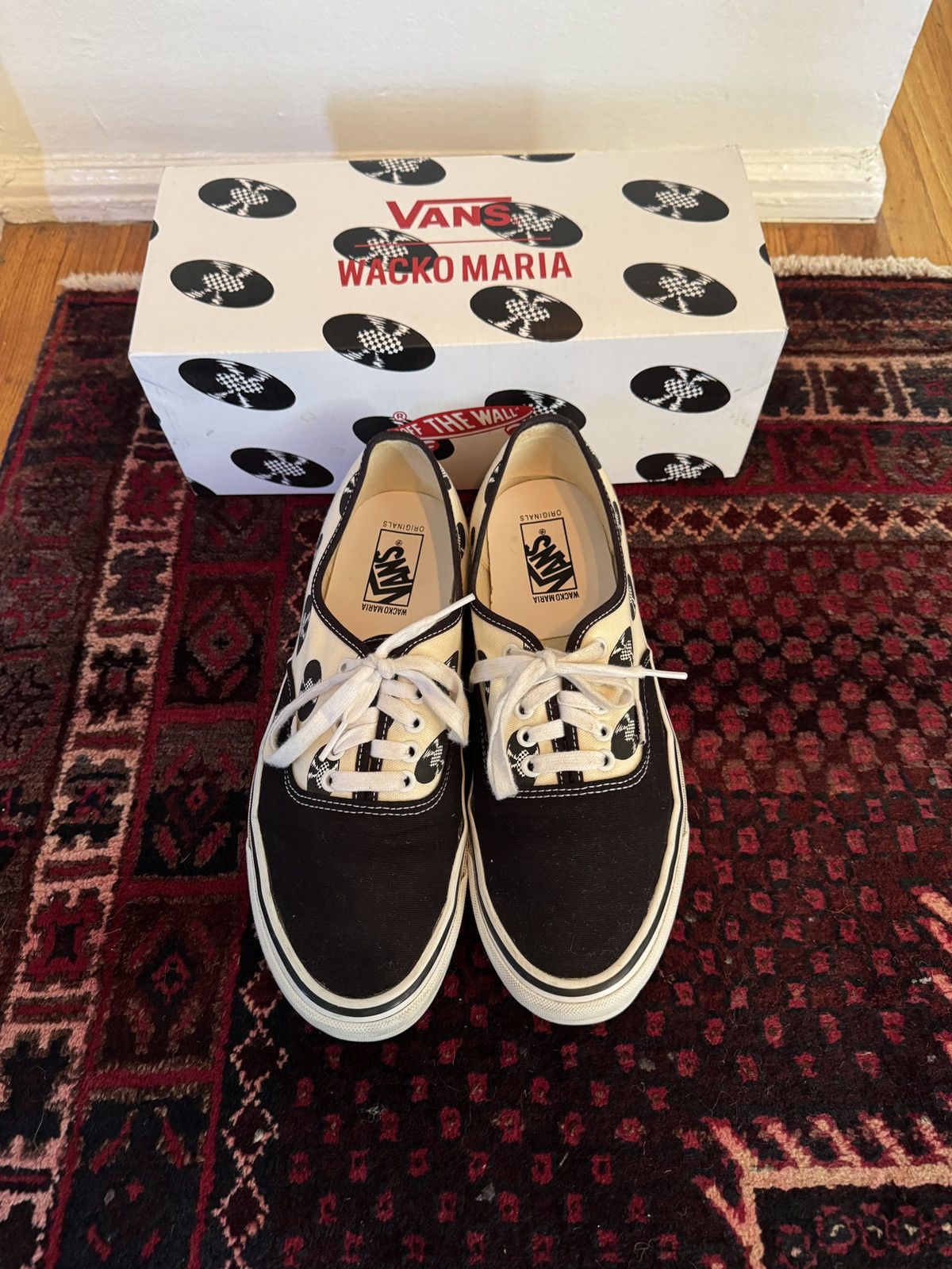 Vans × Wacko Maria OG Authentic Lx sneakers in Classic White Records. Size US 11.5 / EU 44-45 - 2 Thumbnail