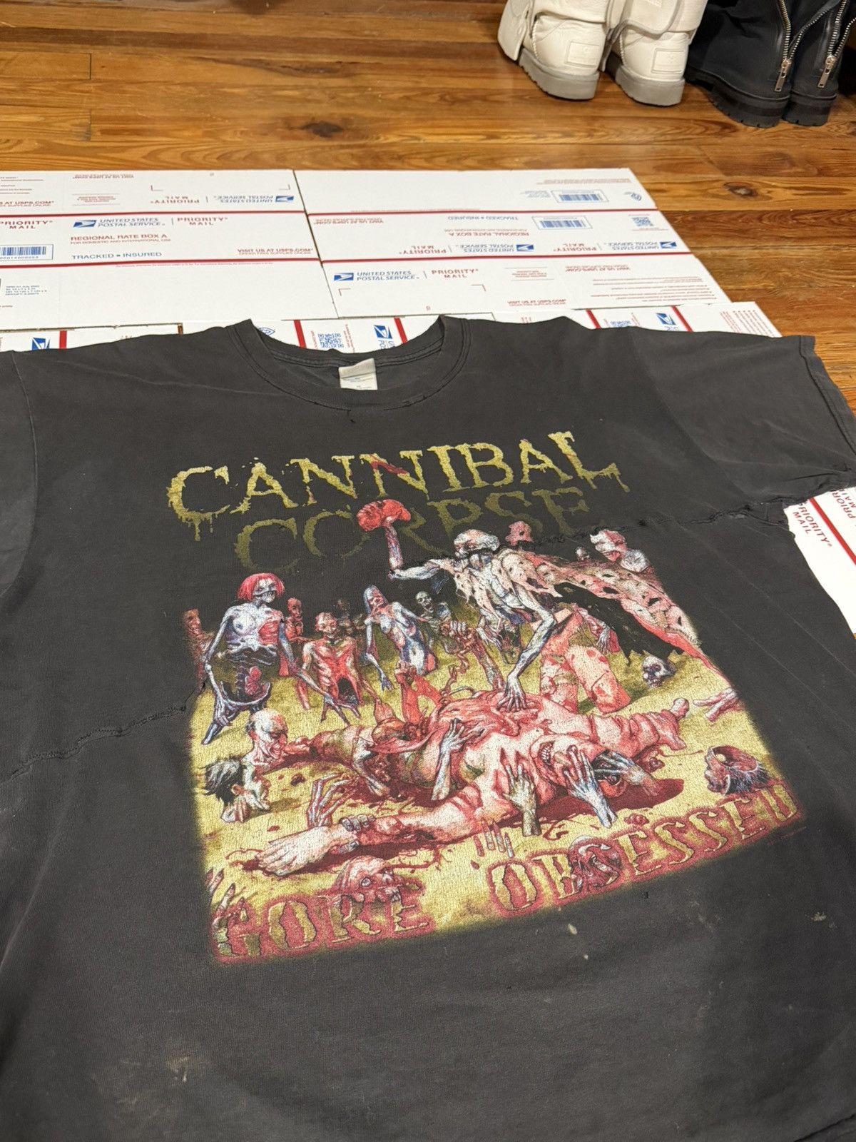 Vintage Vinage 2002 Cannibal Corpse Neck Break Tour Tee XL Size US XL / EU 56 / 4 - 2 Thumbnail