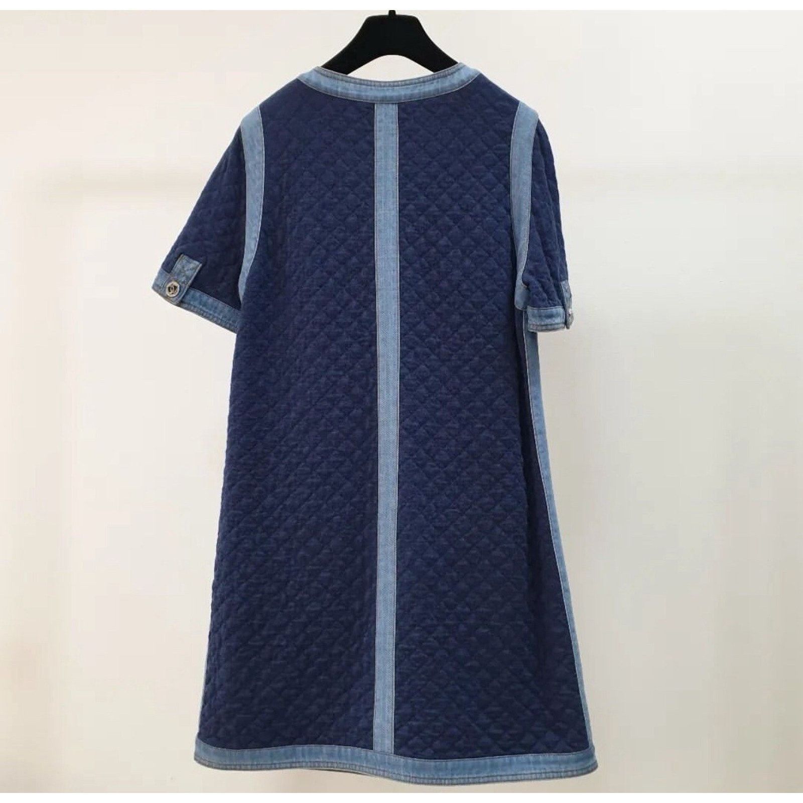 Chanel Chanel Short Sleeve Mini Denim Quilting 2020 Cotton Sz.42 Size M / US 6-8 / IT 42-44 - 2 Thumbnail