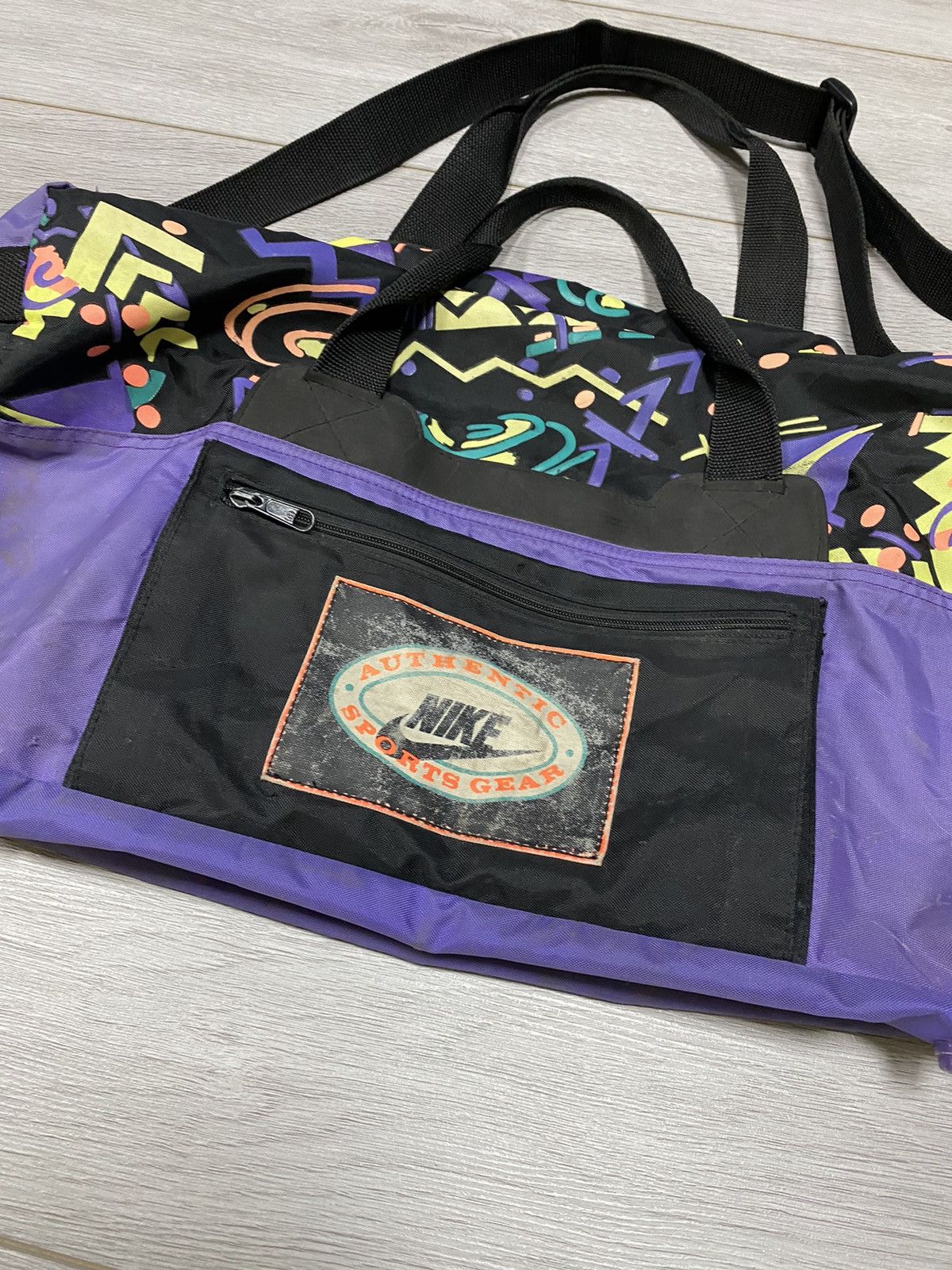 Vintage Nike vintage big swoosh court logo patterns bag Size ONE SIZE - 3 Thumbnail