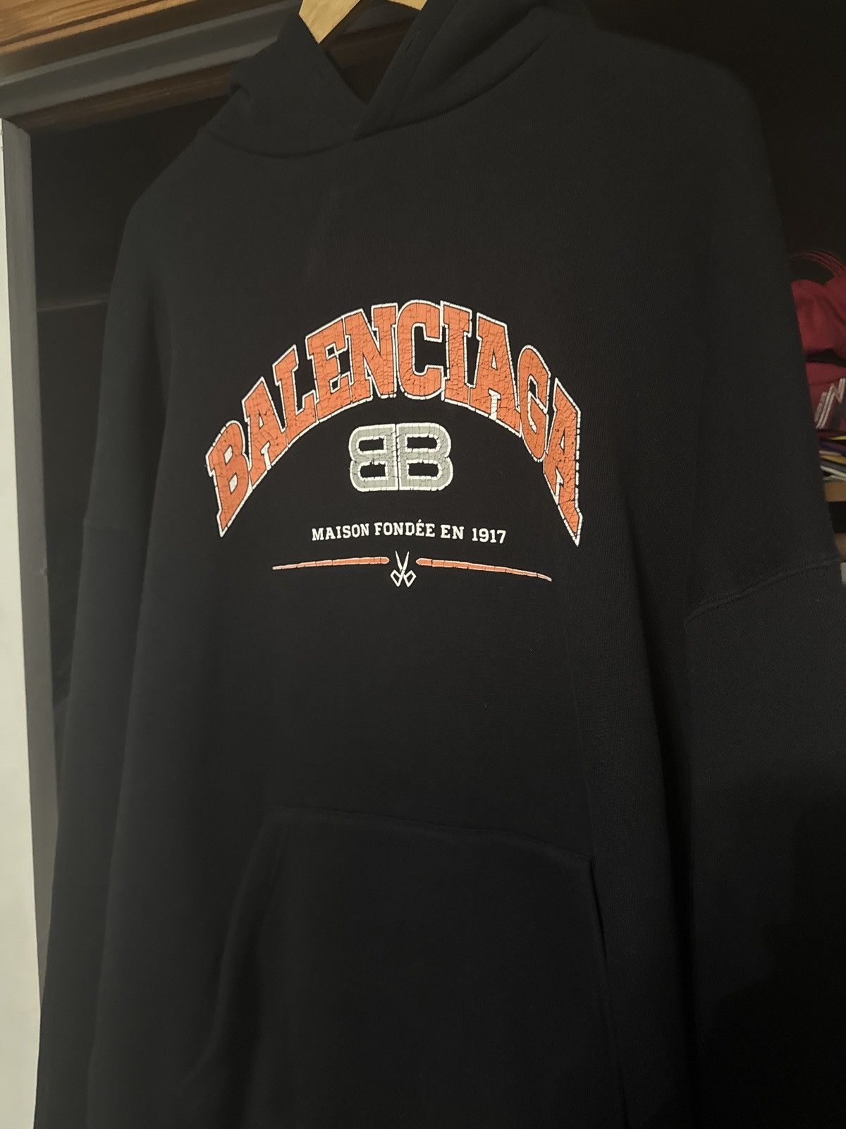 Balenciaga Balenciaga Double B Vintage Maison Fondée Hoodie Size US L / EU 52-54 / 3 - 1 Thumbnail