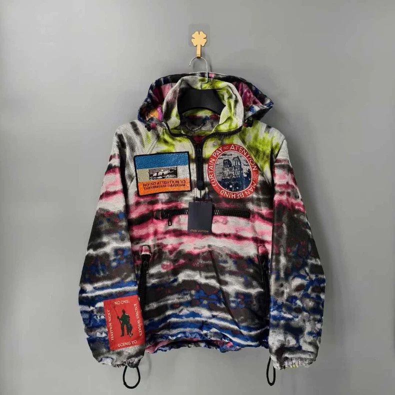 Louis Vuitton Louis Vuitton Letter Logo Applique Half Zip Hooded Jacket Size US S / EU 44-46 / 1 - 1 Thumbnail