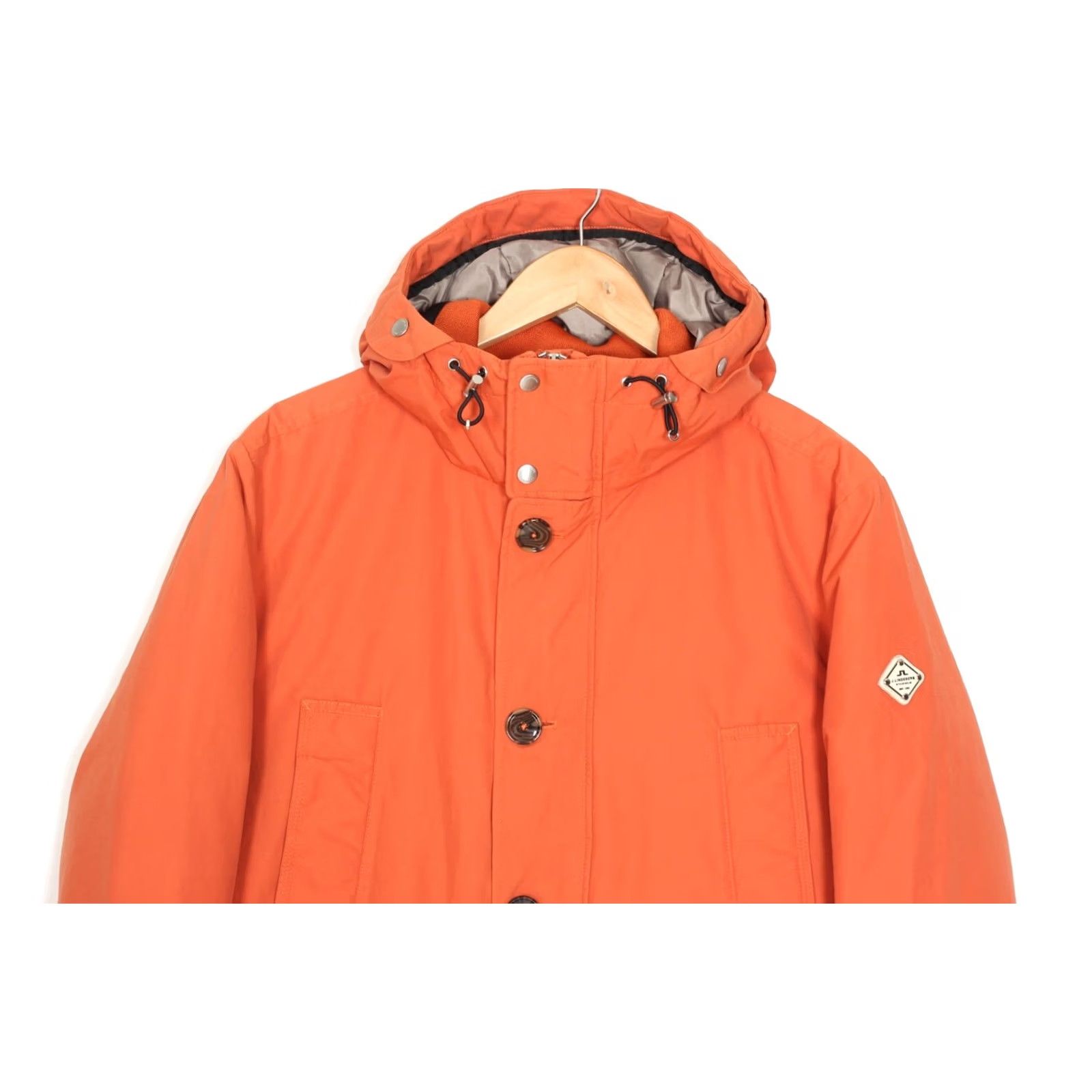 J.Lindeberg J.LINDEBERG Hooded Down Parka Jacket Men M Orange MJ4693 Size US M / EU 48-50 / 2 - 3 Thumbnail