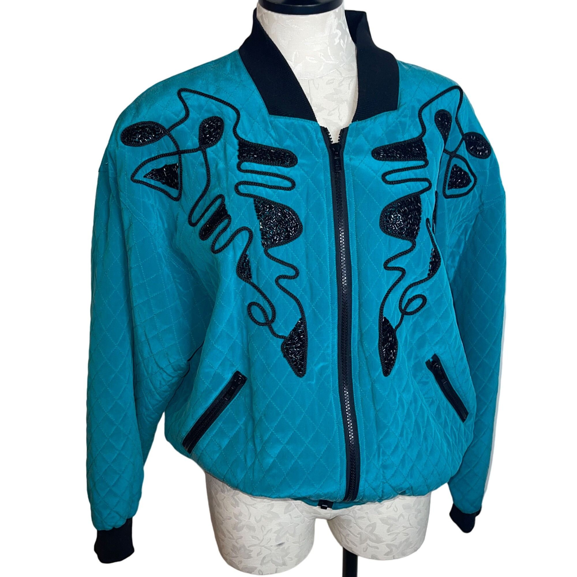 image of Kansai Yamamoto Vintage 80's Womens Jacket Size M Blue