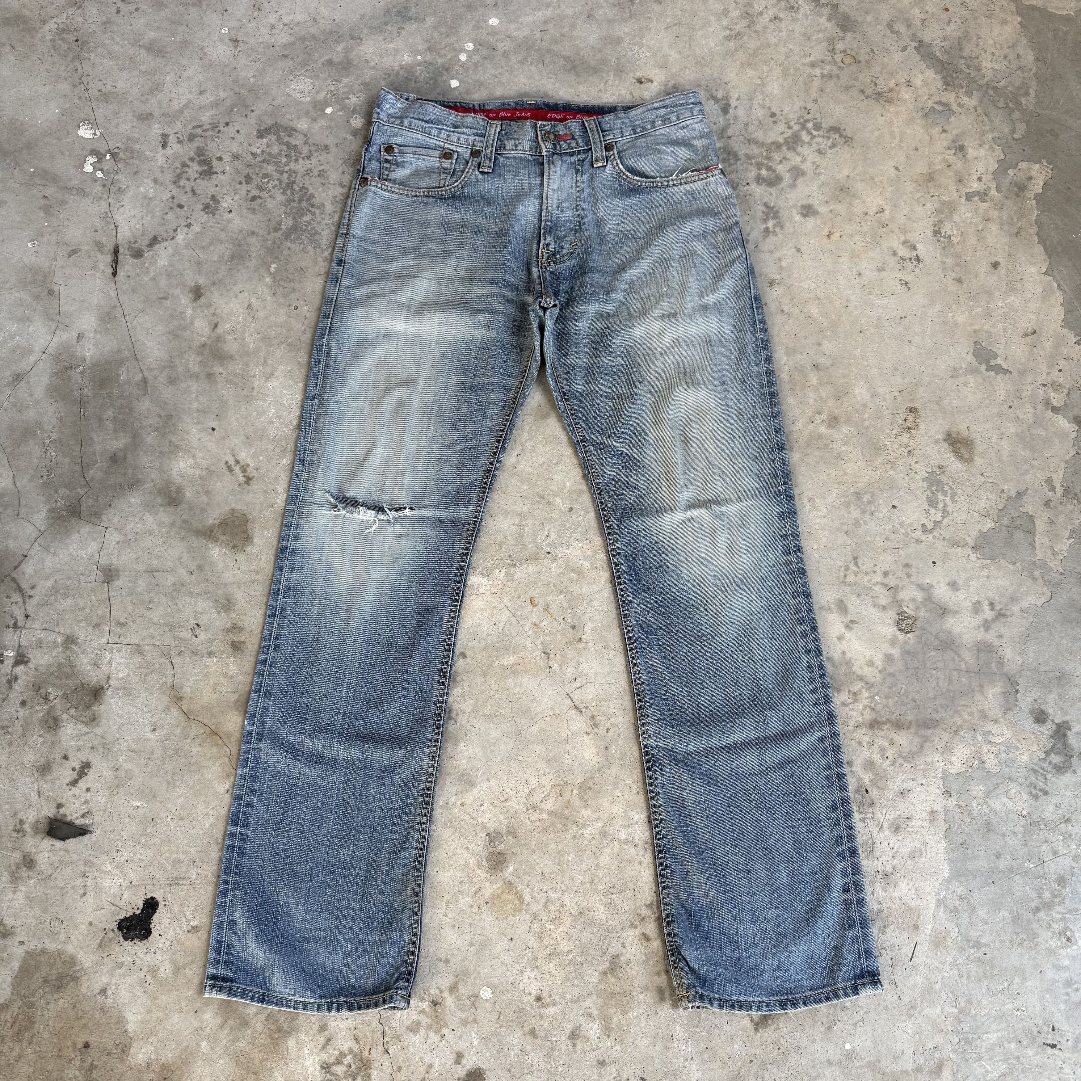 Edwin Vintage Edwin Faded Ripped Denim Jean Pants Size US 34 / EU 50 - 1 Thumbnail