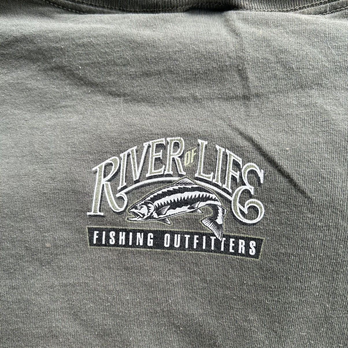 Vintage Vintage 90s River Of Life Fishing Religious Jesus T Shirt Size US L / EU 52-54 / 3 - 9 Thumbnail