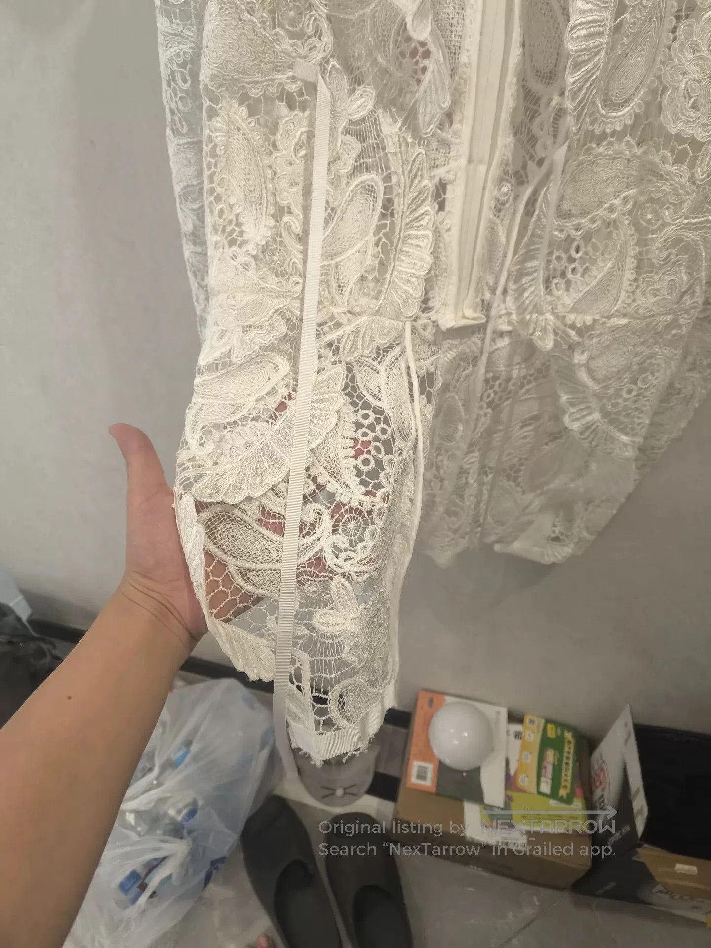 Ann Demeulemeester Ann Demeulemeester White Ribbon Jacket. Size M / US 6-8 / IT 42-44 - 3 Thumbnail