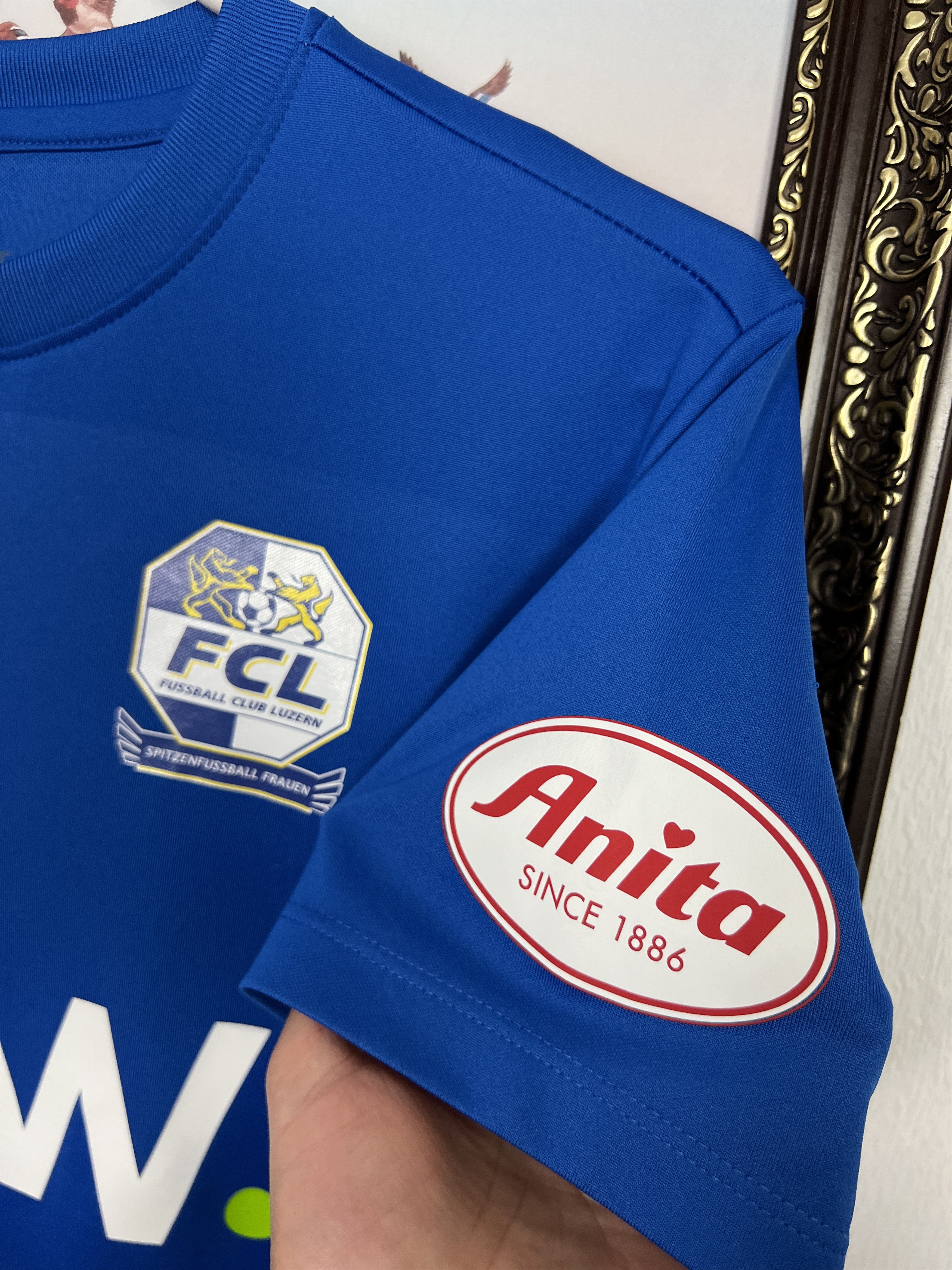 Nike Luzern 2017 Home Nike #5 Player Issue Soccer Blue Shirt Size US M / EU 48-50 / 2 - 4 Thumbnail
