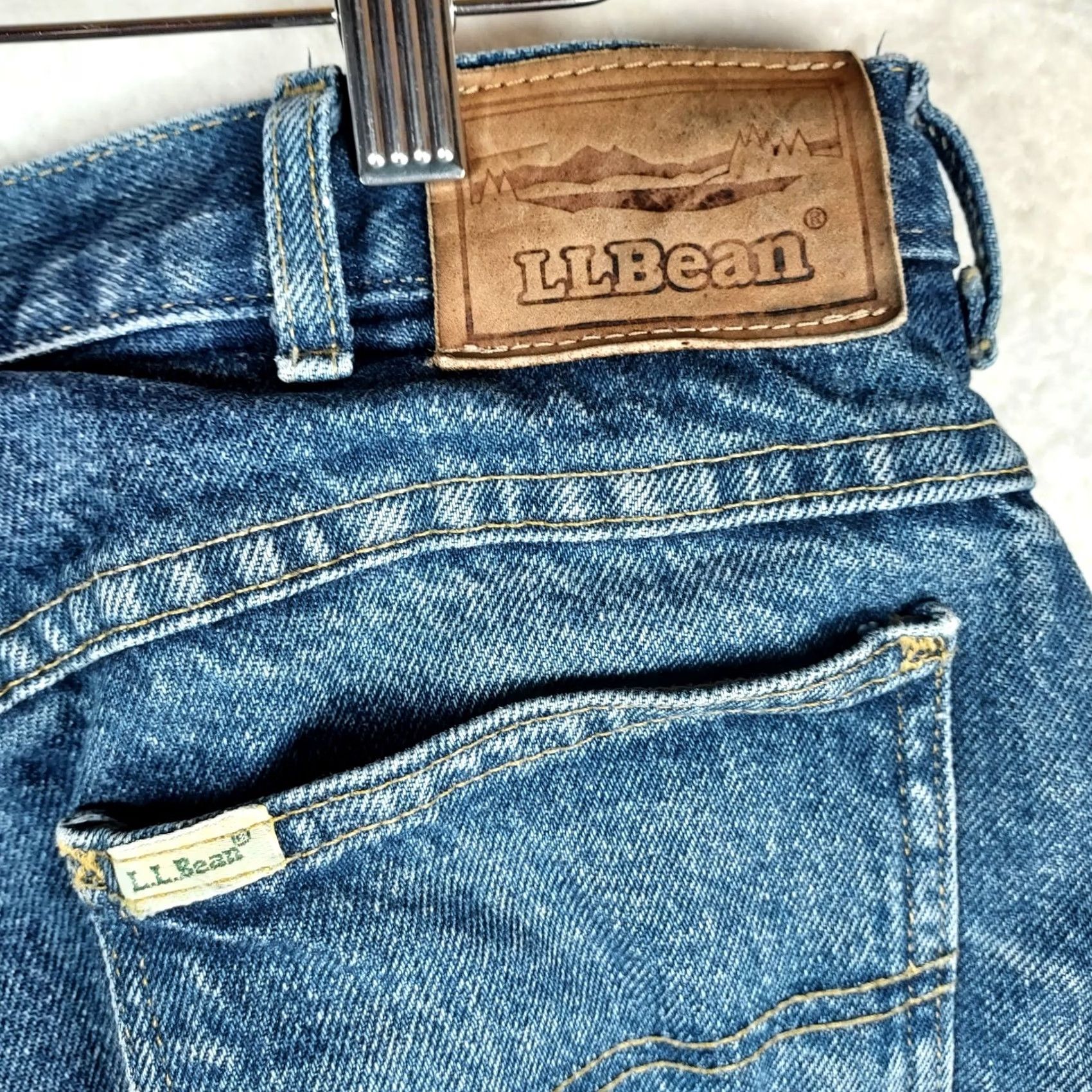 Vintage VINTAGE L.L.Bean Men’s Jeans Flannel Lined 32x30 Denim Blue 5-Pocket Mens Regular Straight Cotton Denim Winter Fall Spring Blue Denim Jeans Size US 32 / EU 48 - 6 Thumbnail